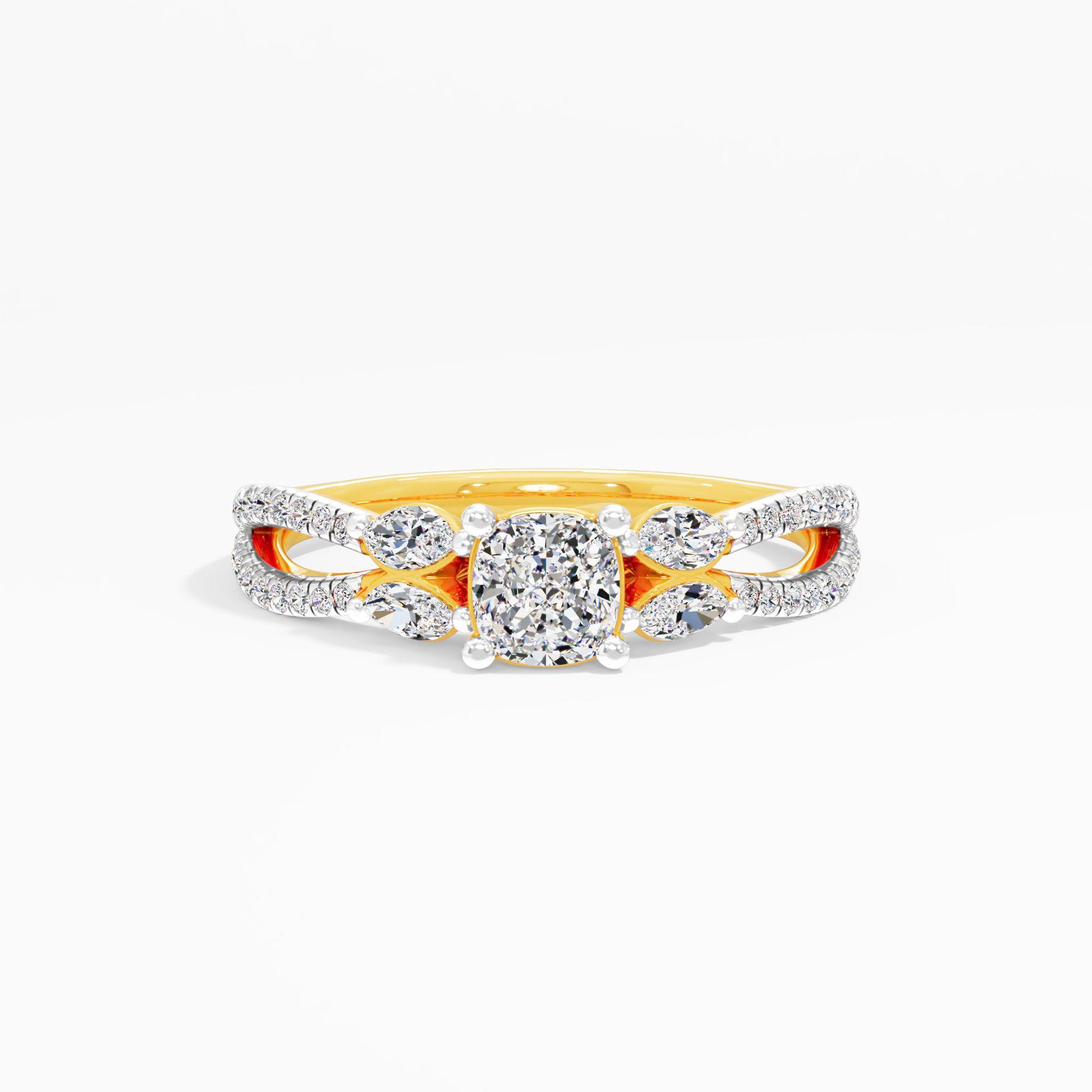 Celestial Weave Solitaire Diamond Ring