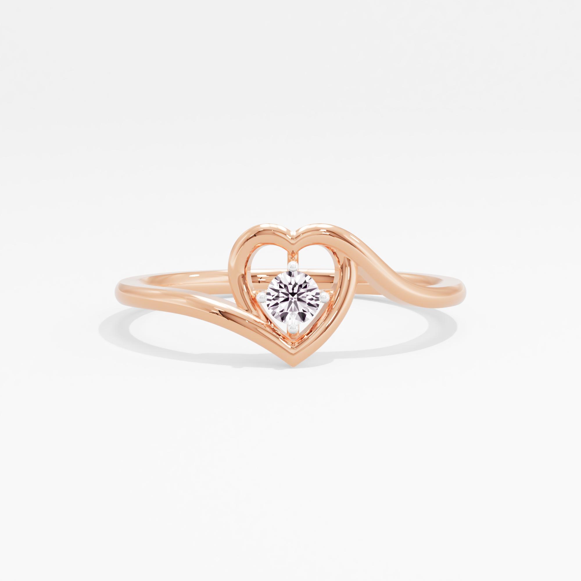 Dreamy Affinity Solitaire Heart Ring