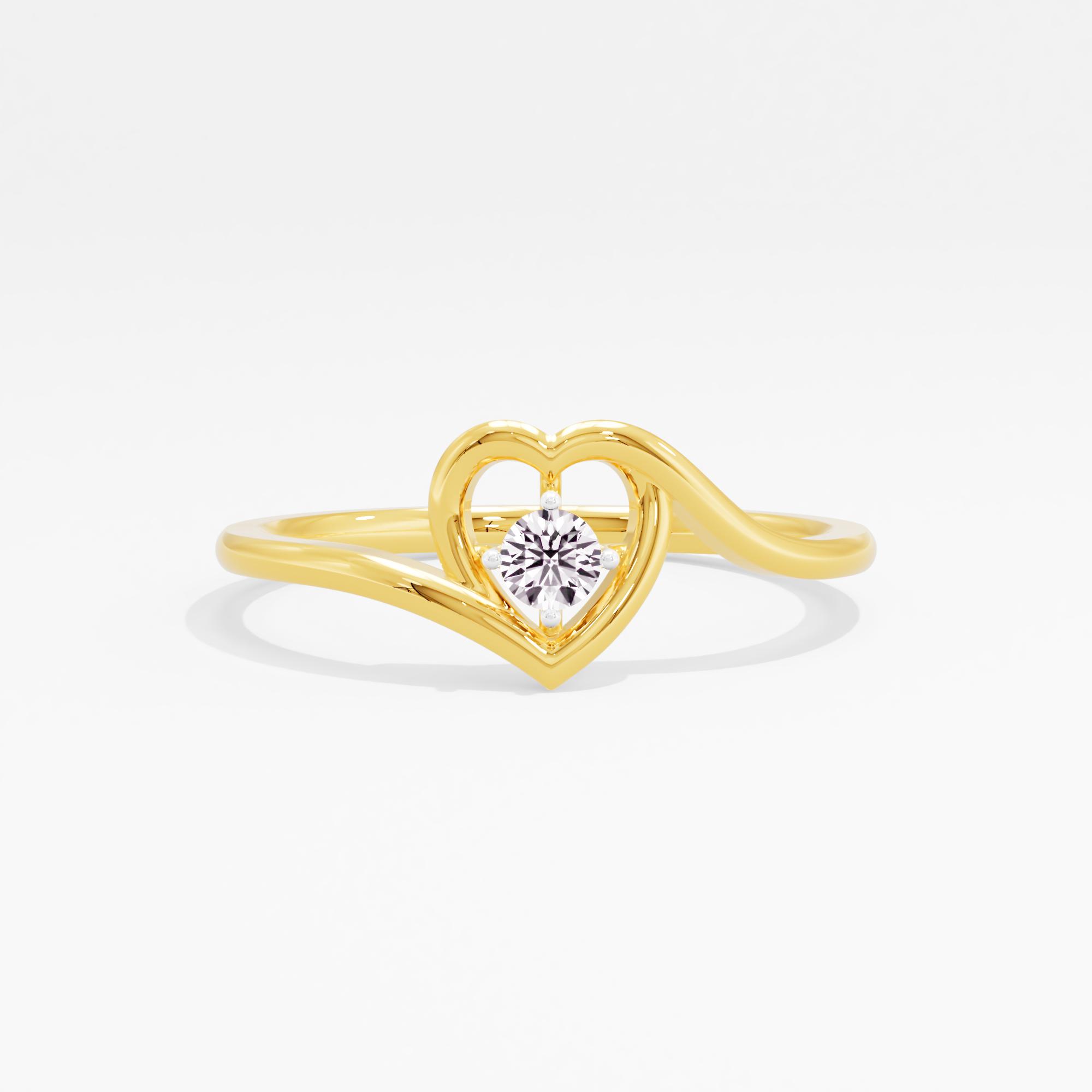 Dreamy Affinity Solitaire Heart Ring