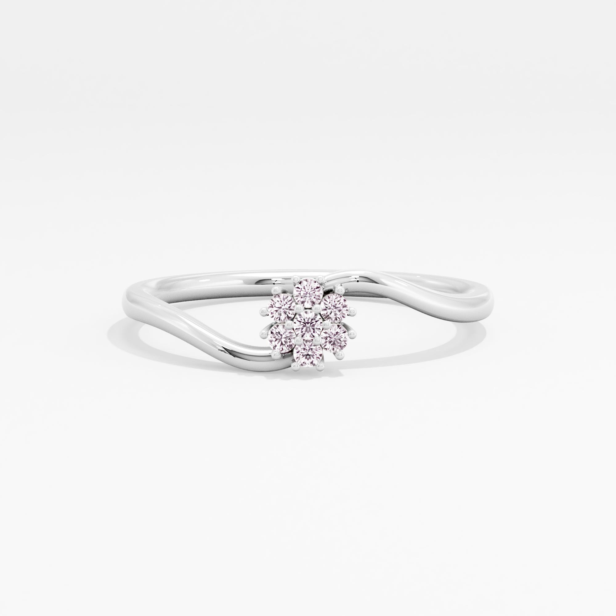 Daisy Buds 7 Stone Cluster Twist Ring