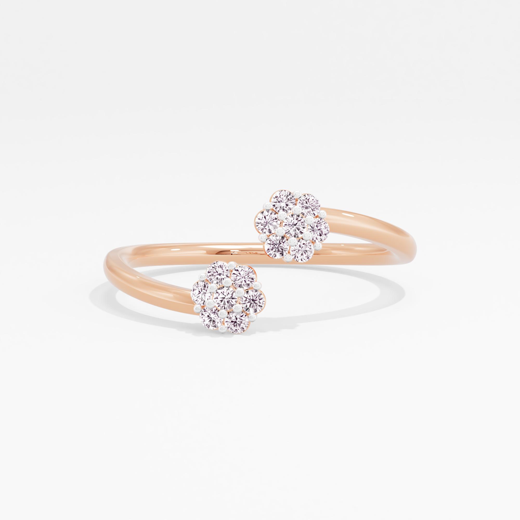 Orchid Serenity 7 Stone Cluster Twist Ring