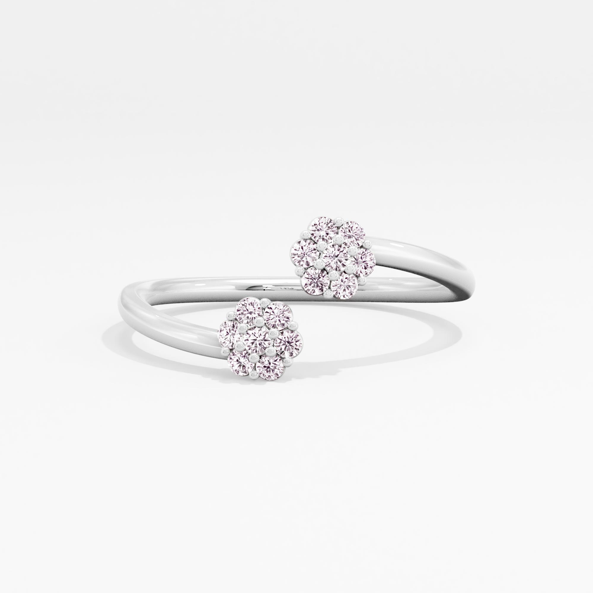 Orchid Serenity 7 Stone Cluster Twist Ring