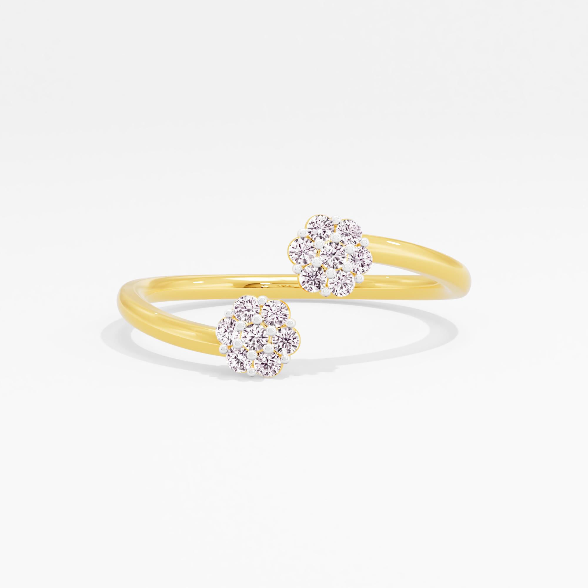 Orchid Serenity 7 Stone Cluster Twist Ring