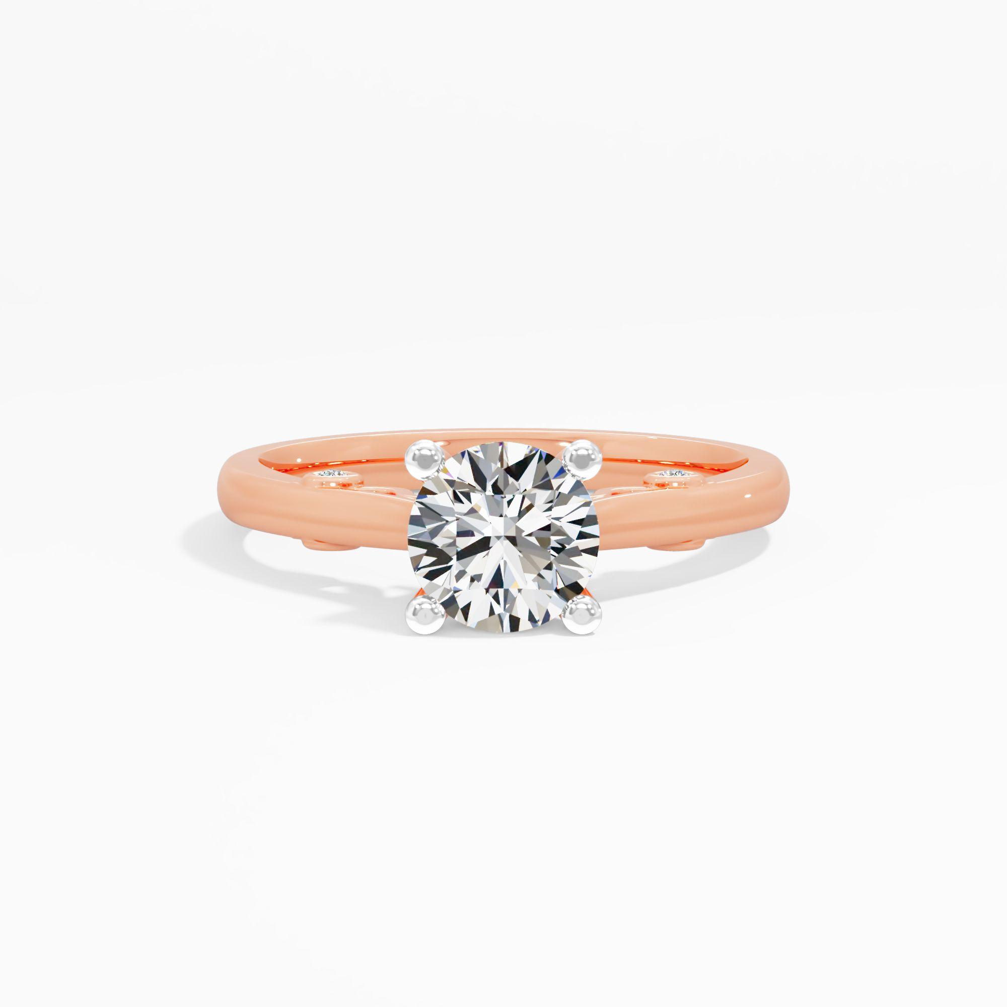 Hidden Bloom Solitaire Ring