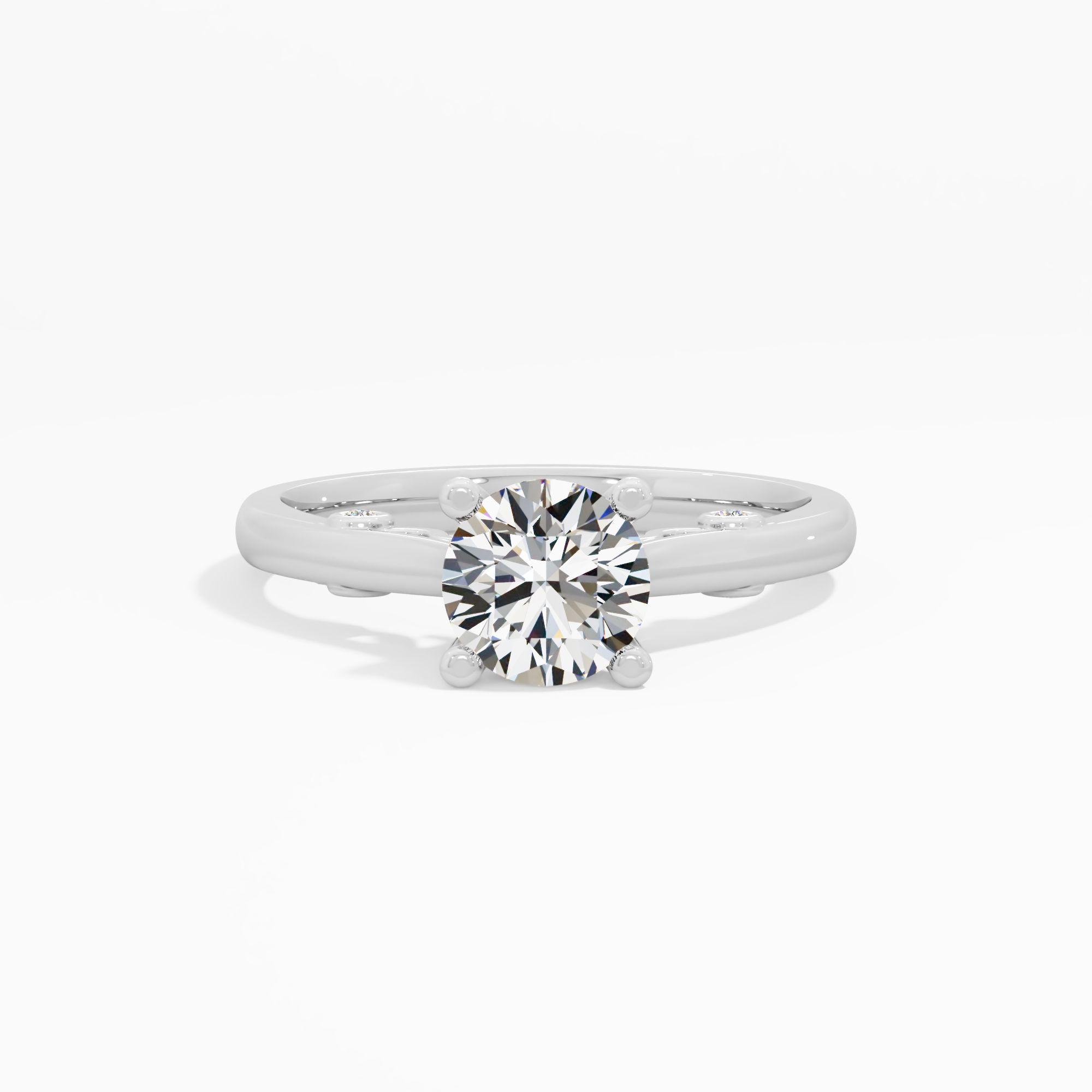 Hidden Bloom Solitaire Ring
