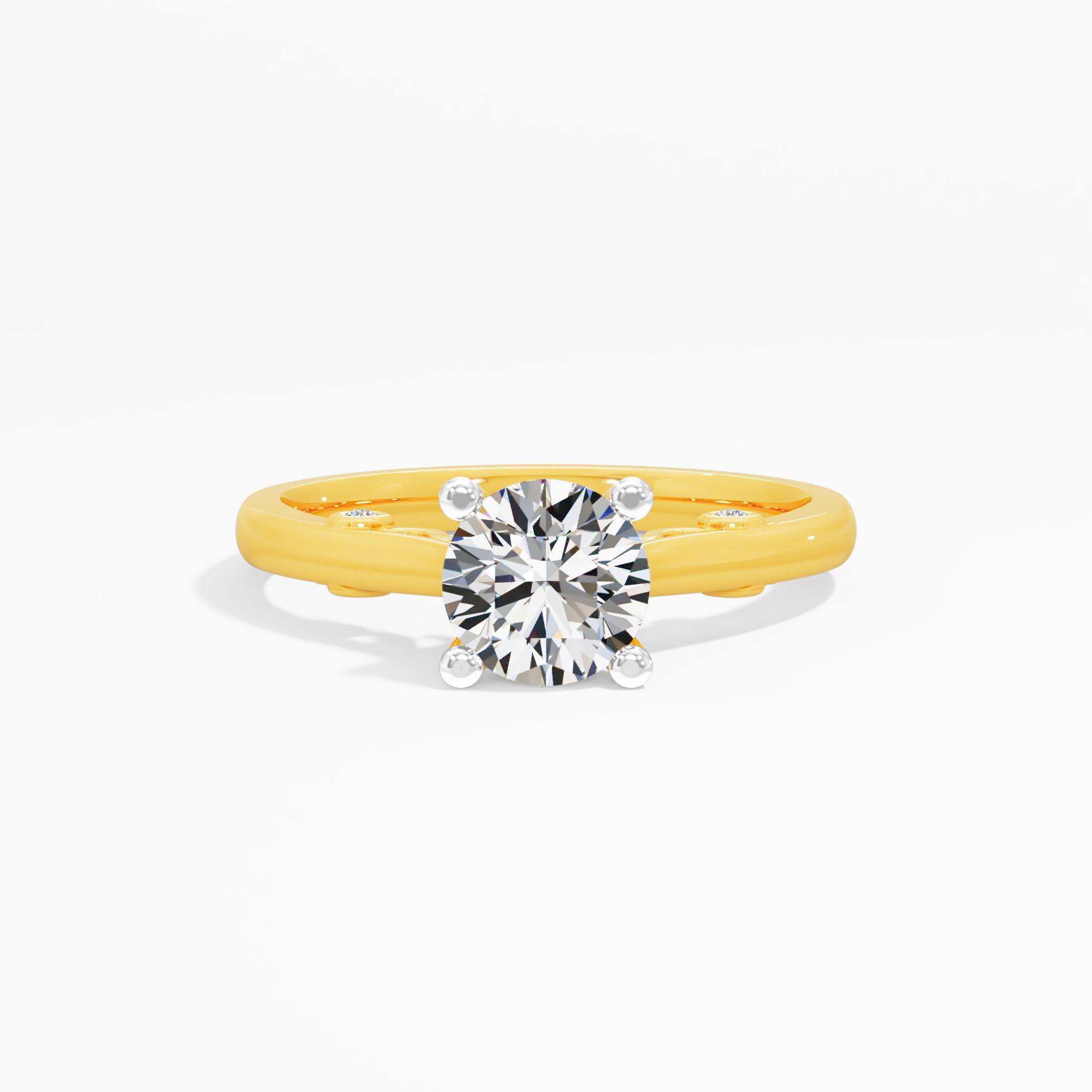 Hidden Bloom Solitaire Ring