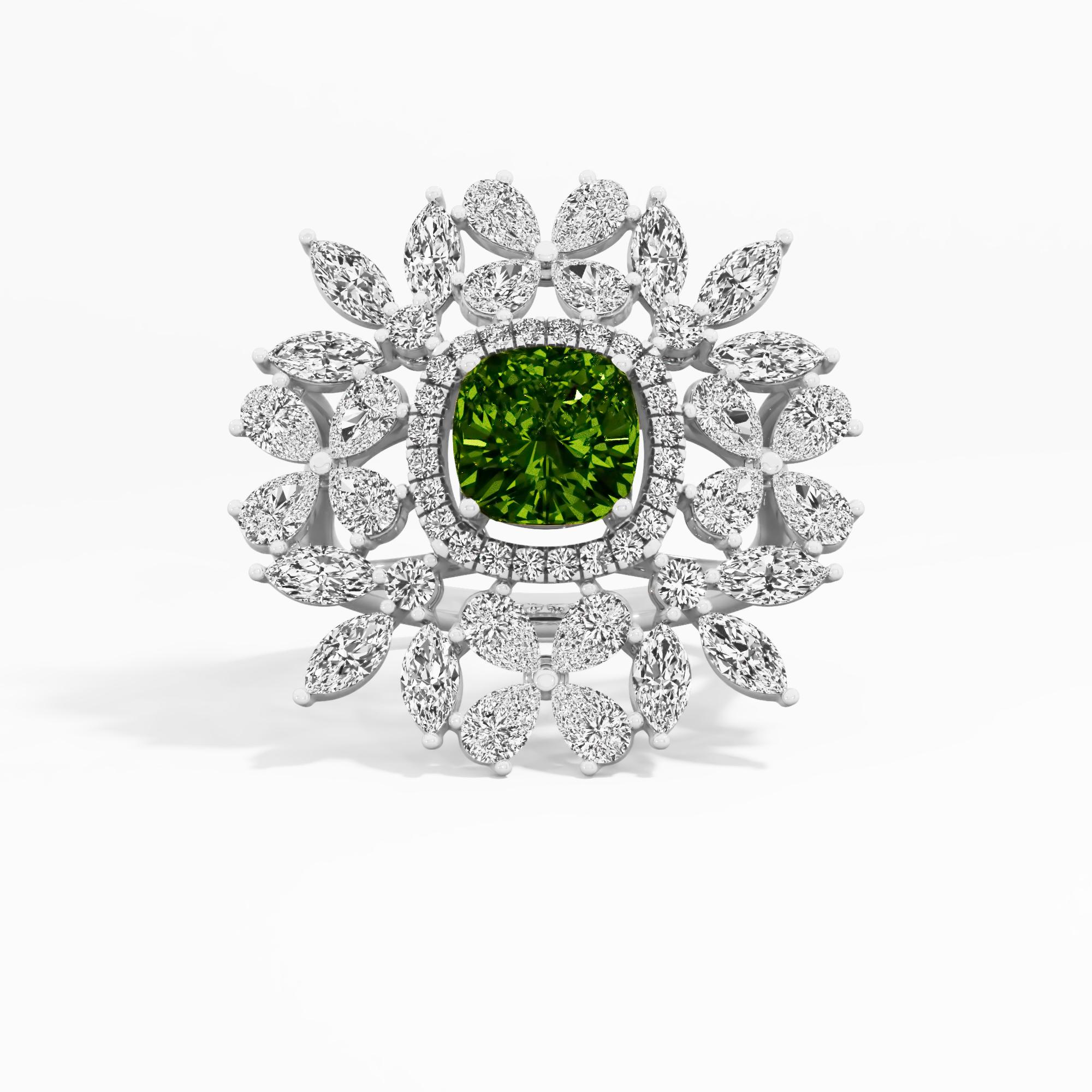 Majestic Whirl Halo Cocktail Ring