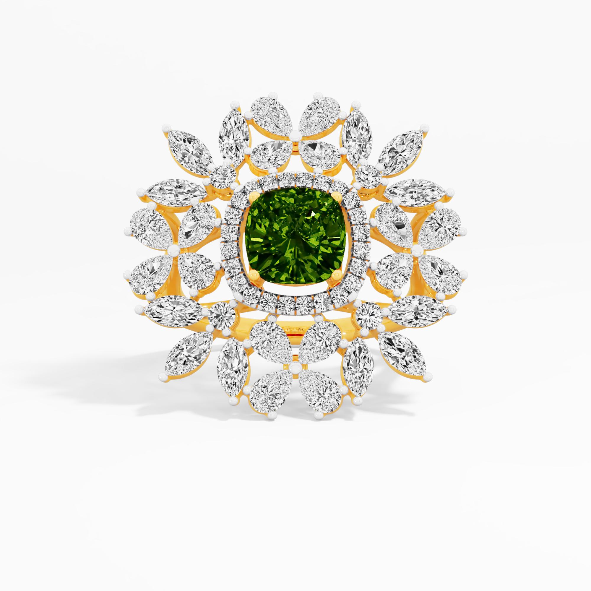 Majestic Whirl Halo Cocktail Ring