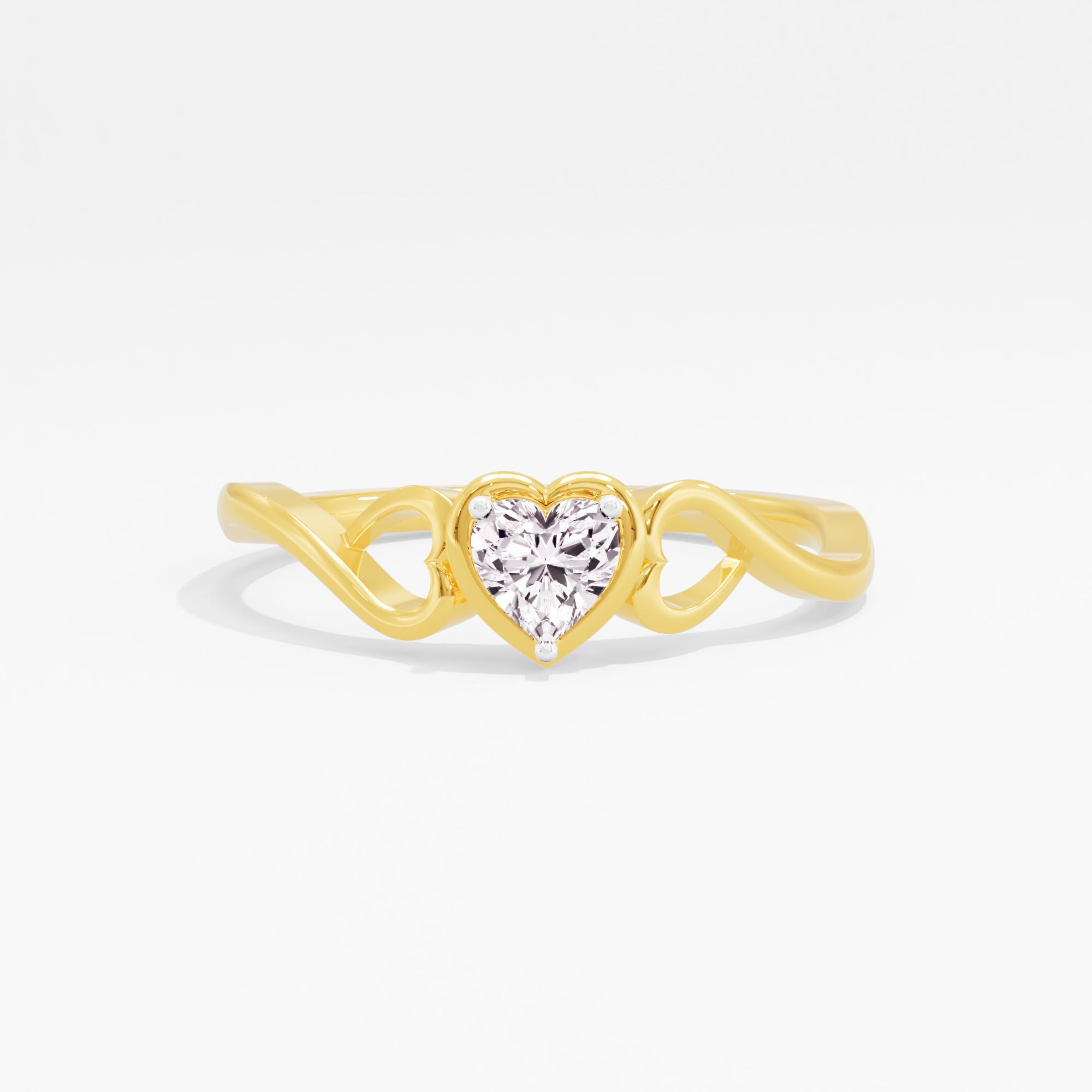 Loving Radiance Solitaire Heart Ring