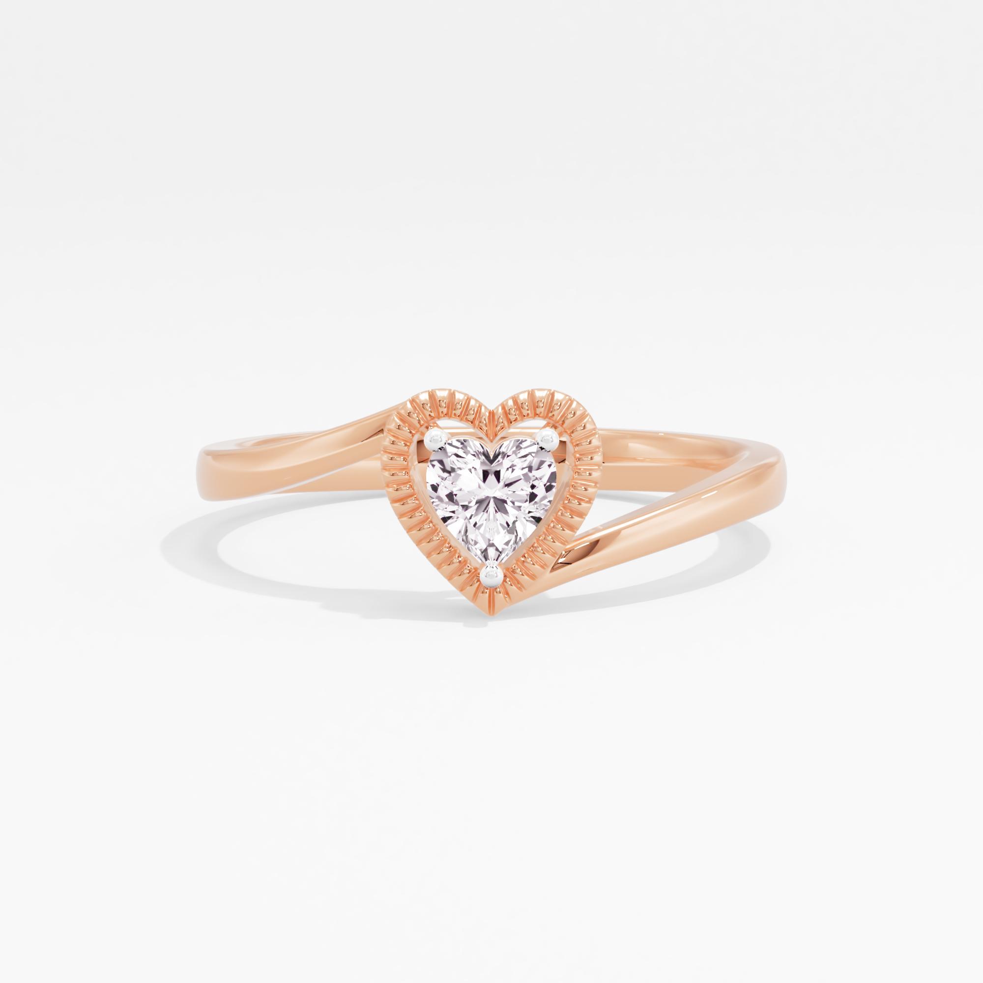 Enchanted Love Solitaire Heart Ring