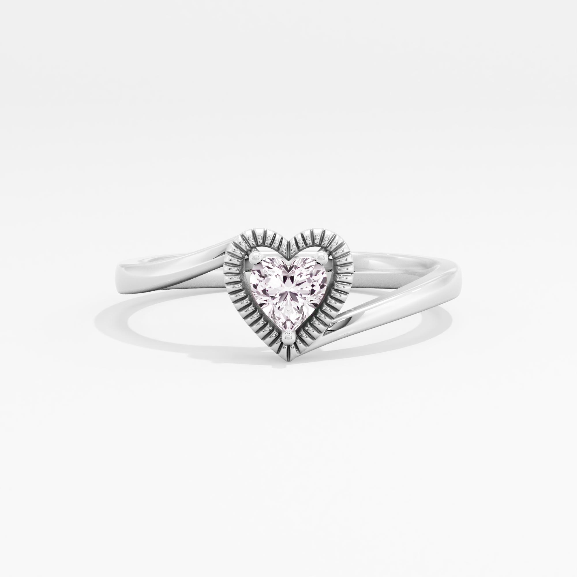 Enchanted Love Solitaire Heart Ring