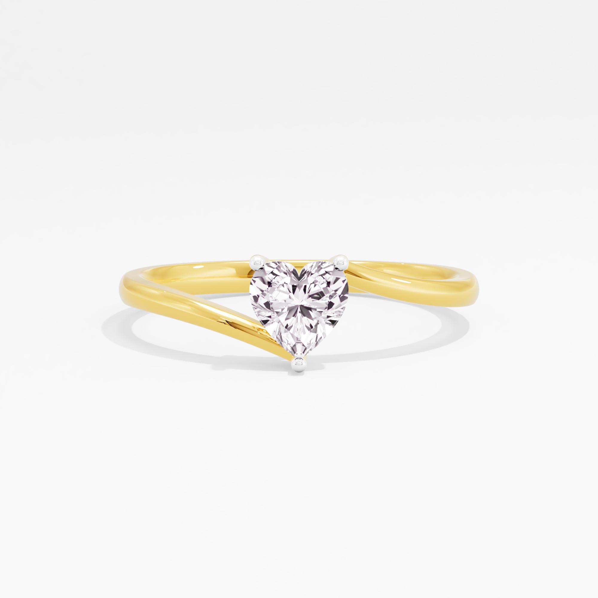 Endless Devotion Solitaire Heart Ring