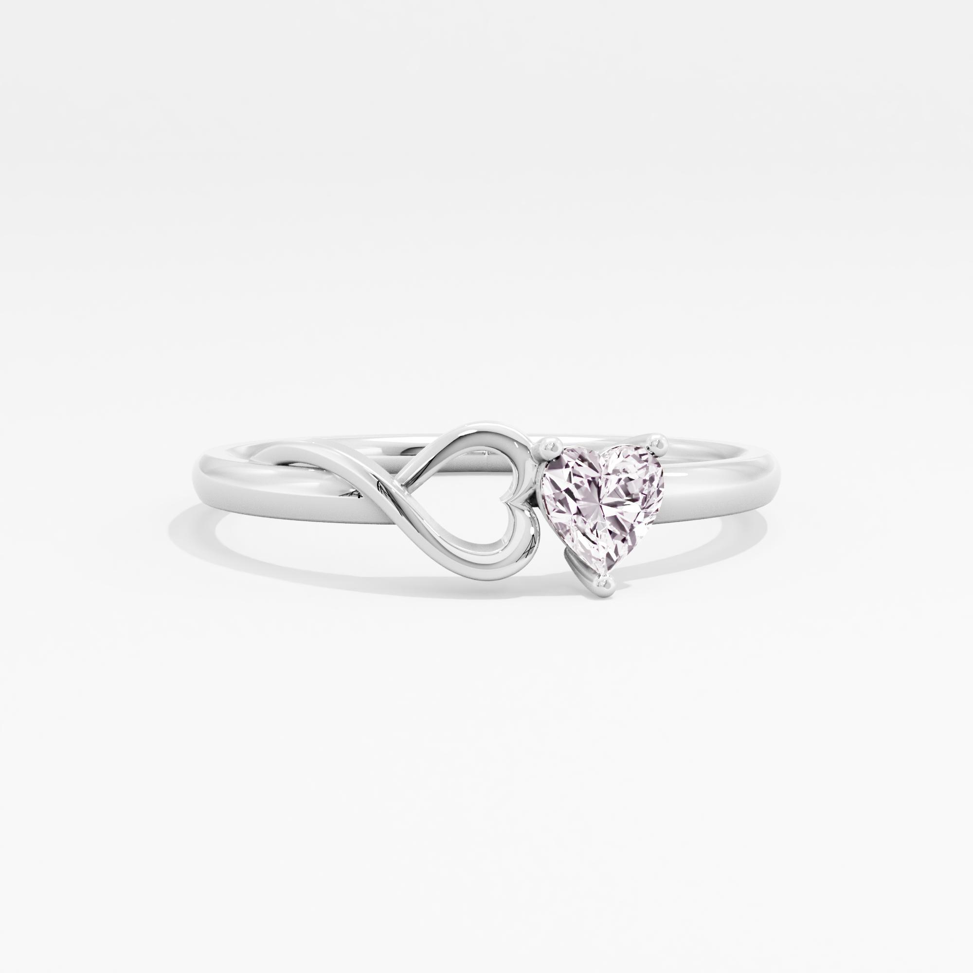 Magical Union Solitaire Heart Ring