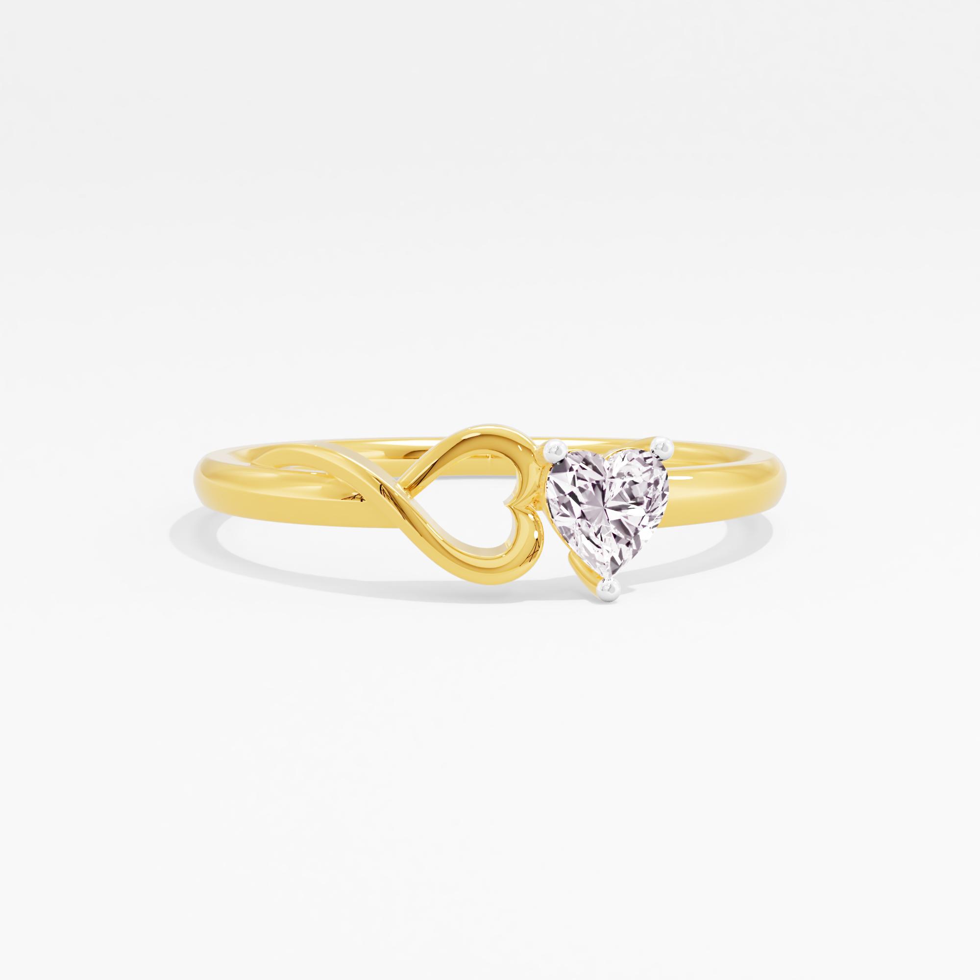 Magical Union Solitaire Heart Ring