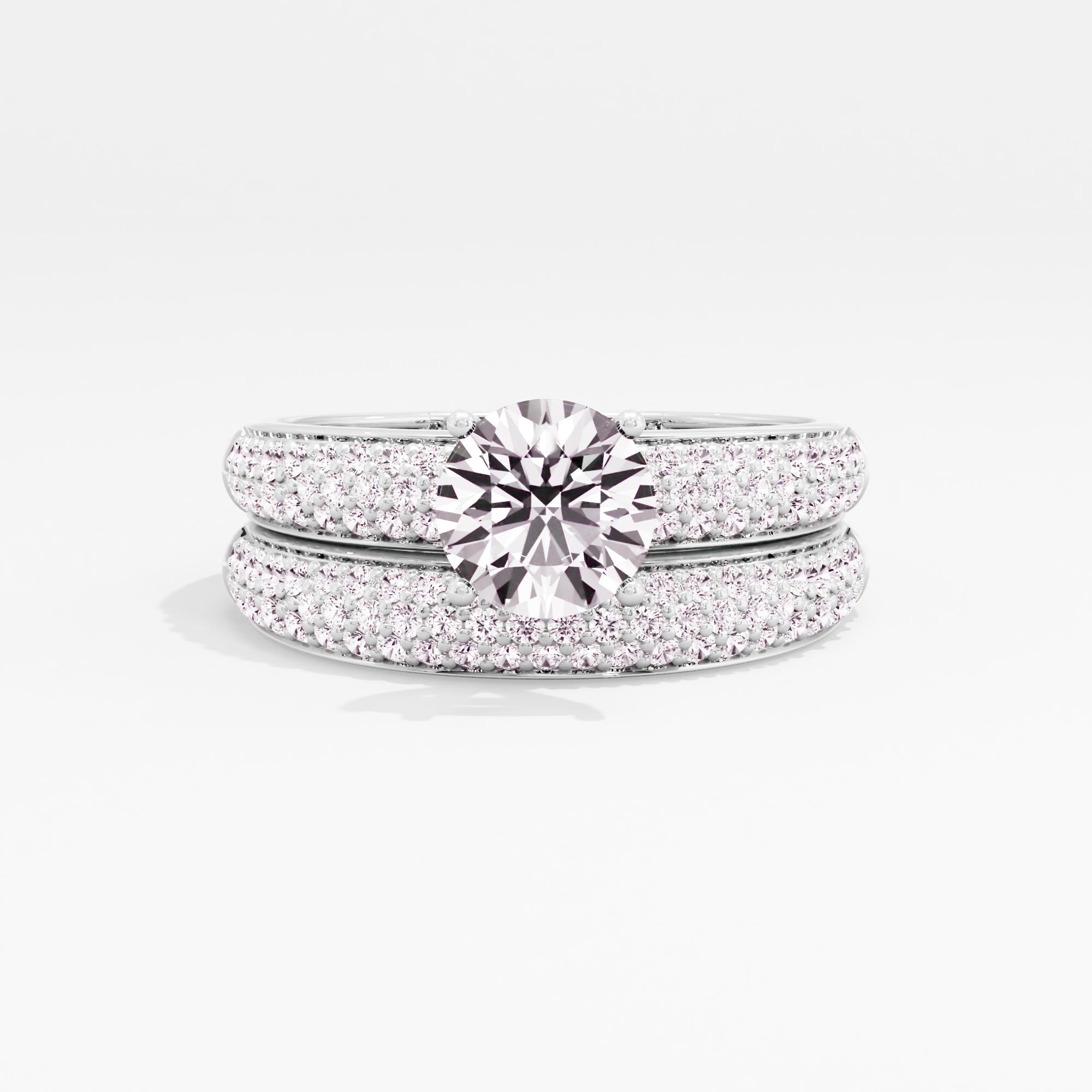 Amour Serenade Solitaire Bridal Ring Set