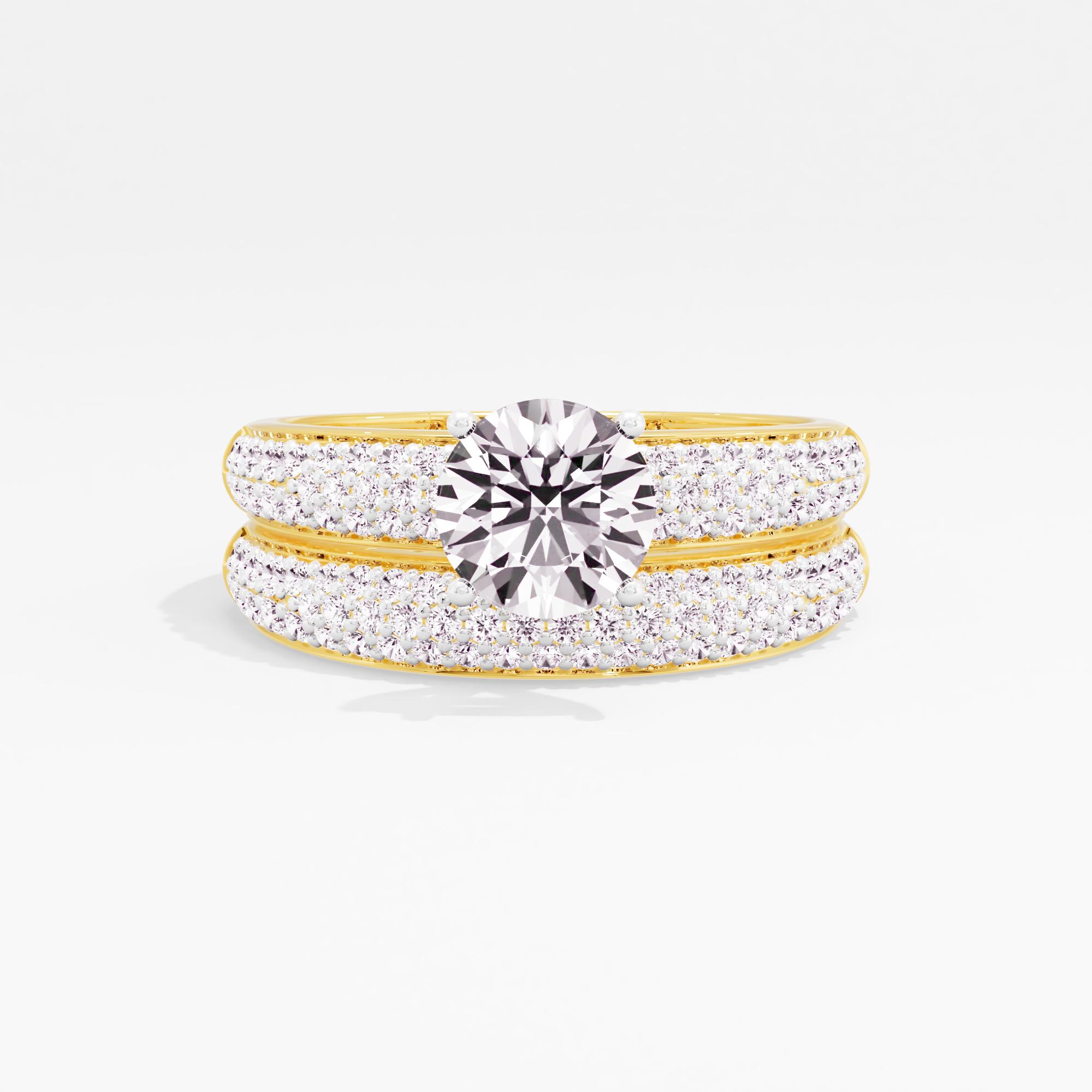 Amour Serenade Solitaire Bridal Ring Set