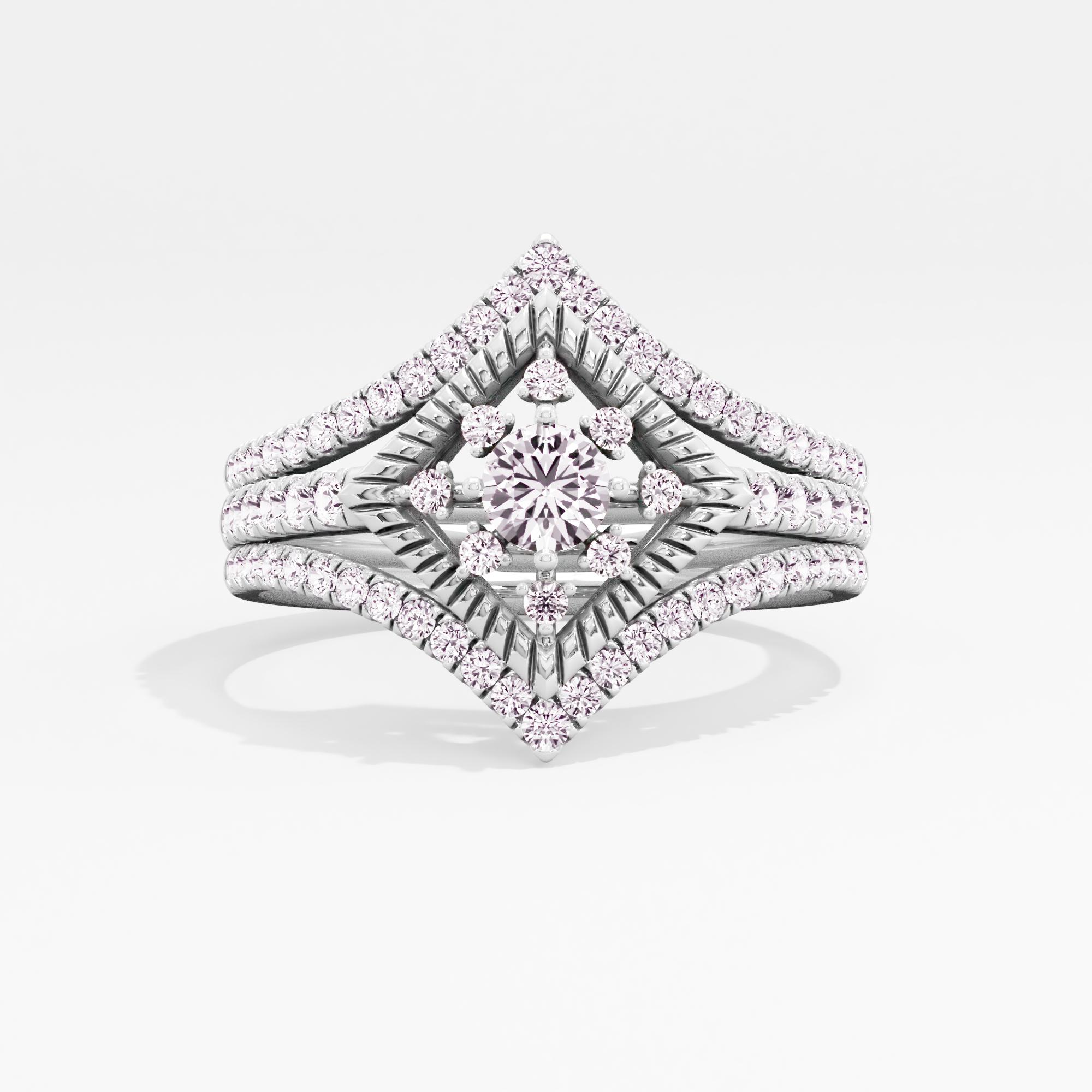 Celeste Charm Solitaire Bridal Ring Set