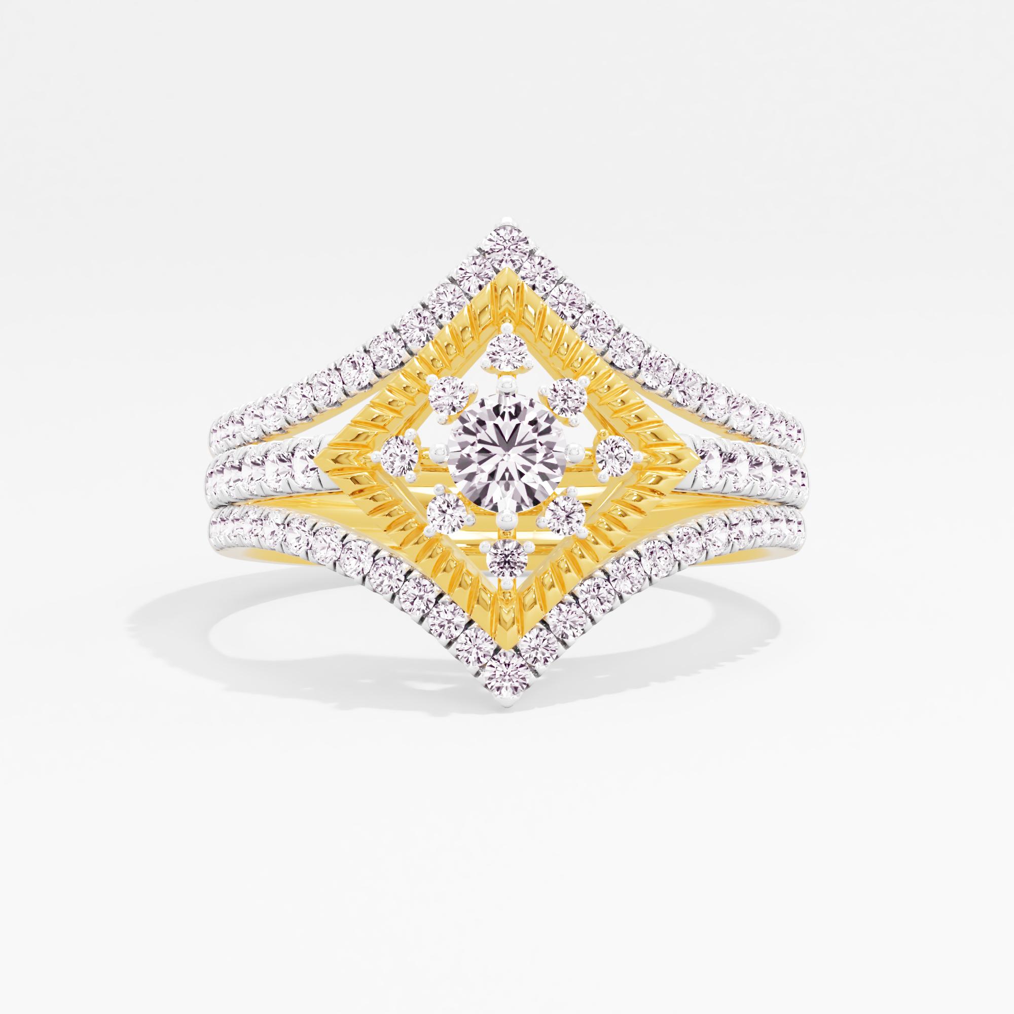 Celeste Charm Solitaire Bridal Ring Set