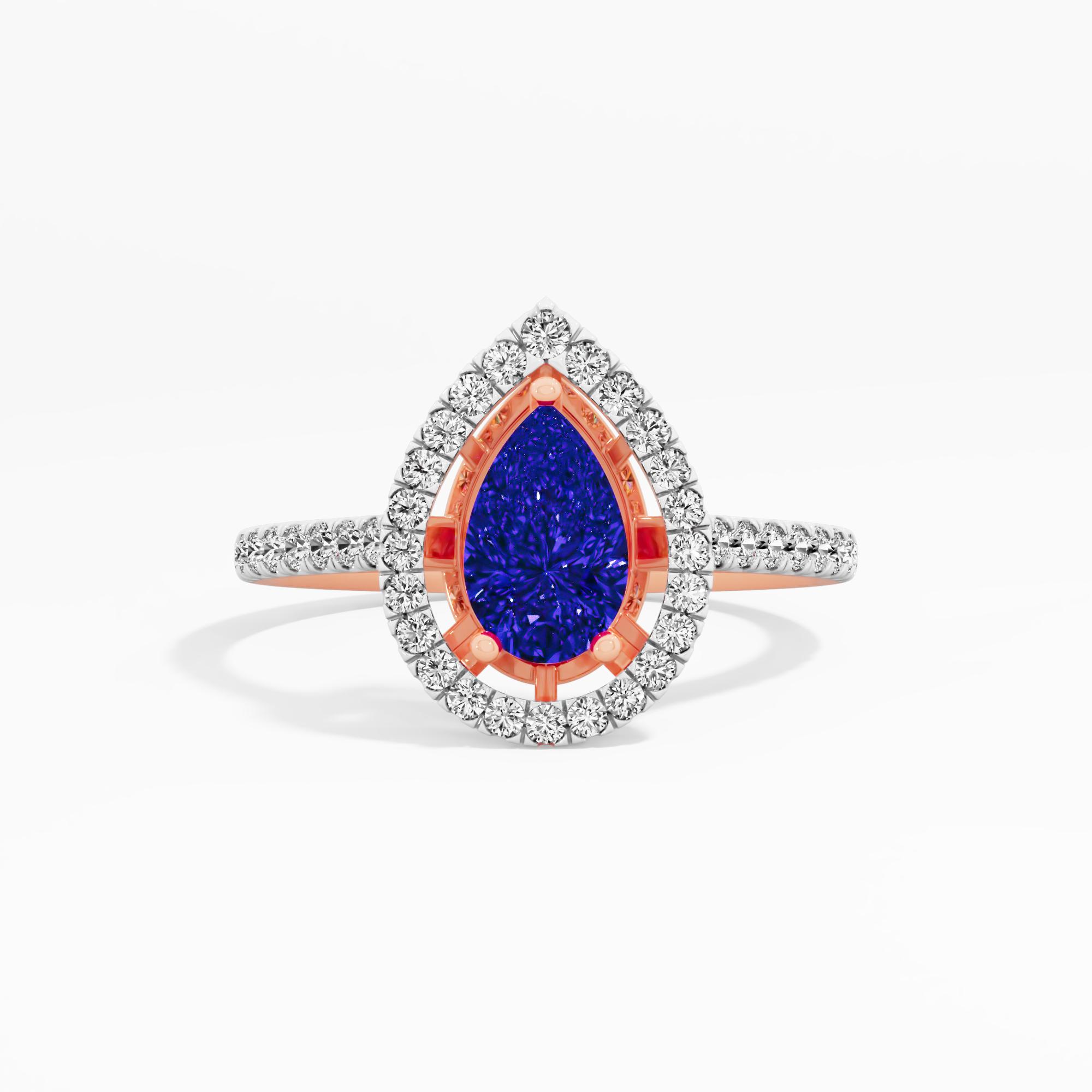 Moonlit Blossom Halo Ring