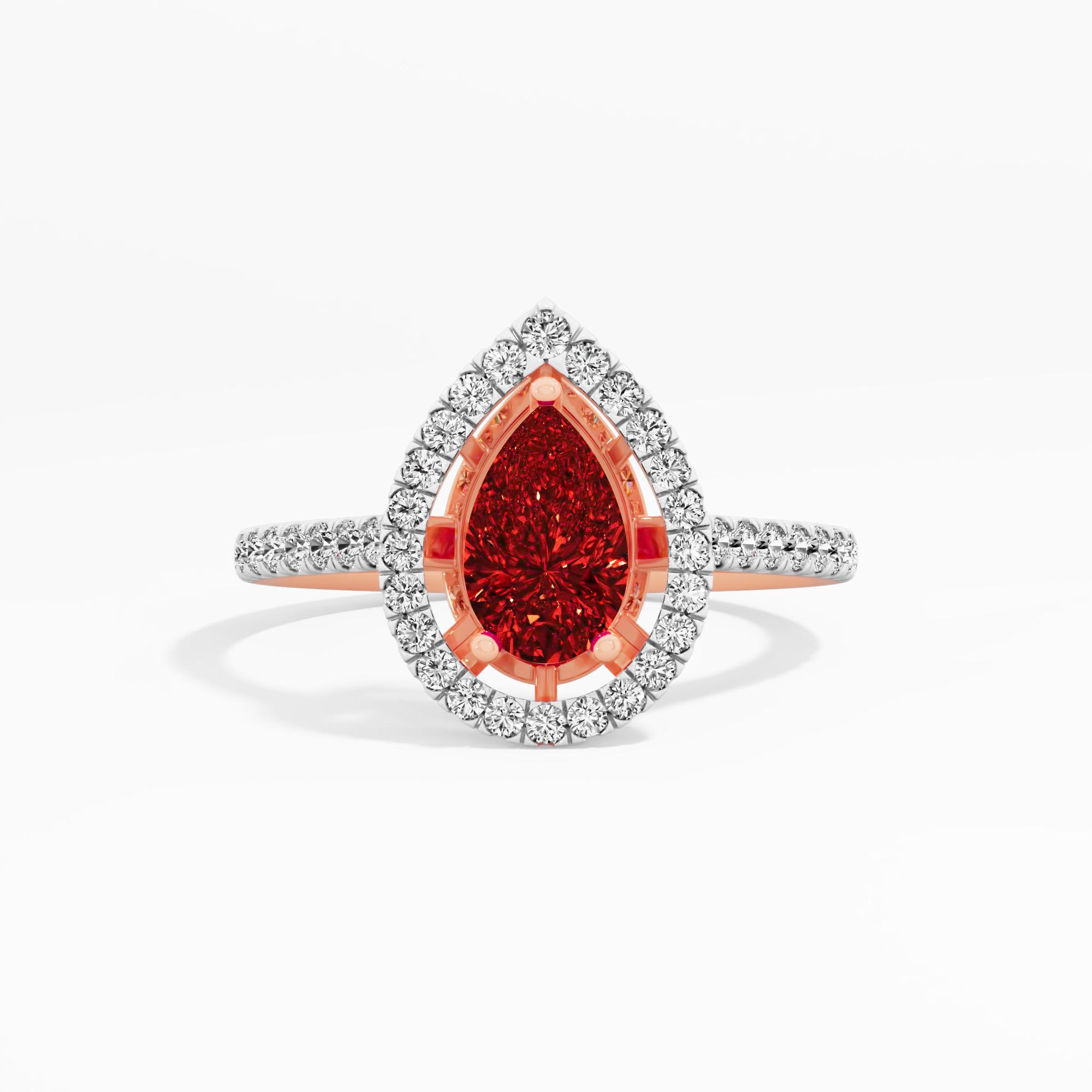 Moonlit Blossom Halo Ring