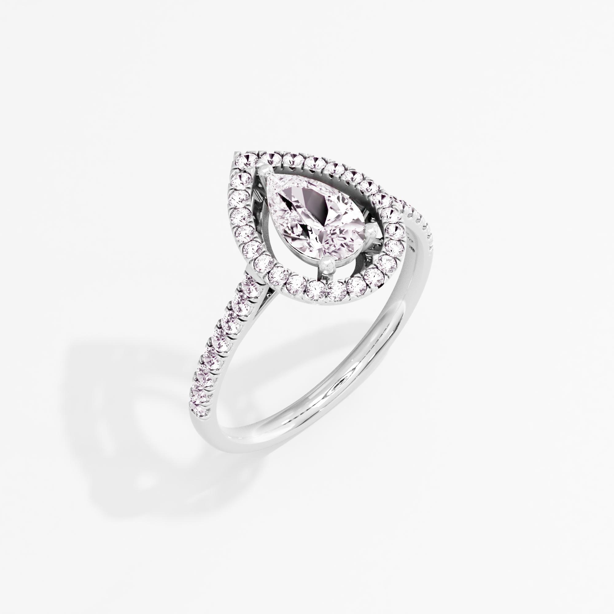 Moonlit Blossom Halo Ring