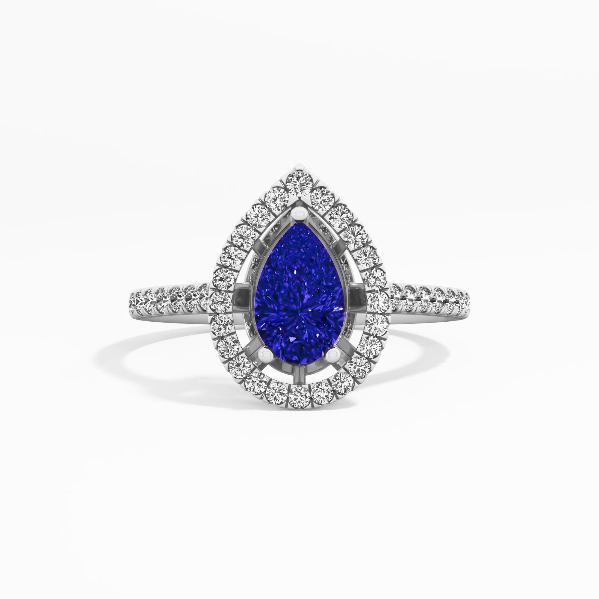 Moonlit Blossom Halo Ring