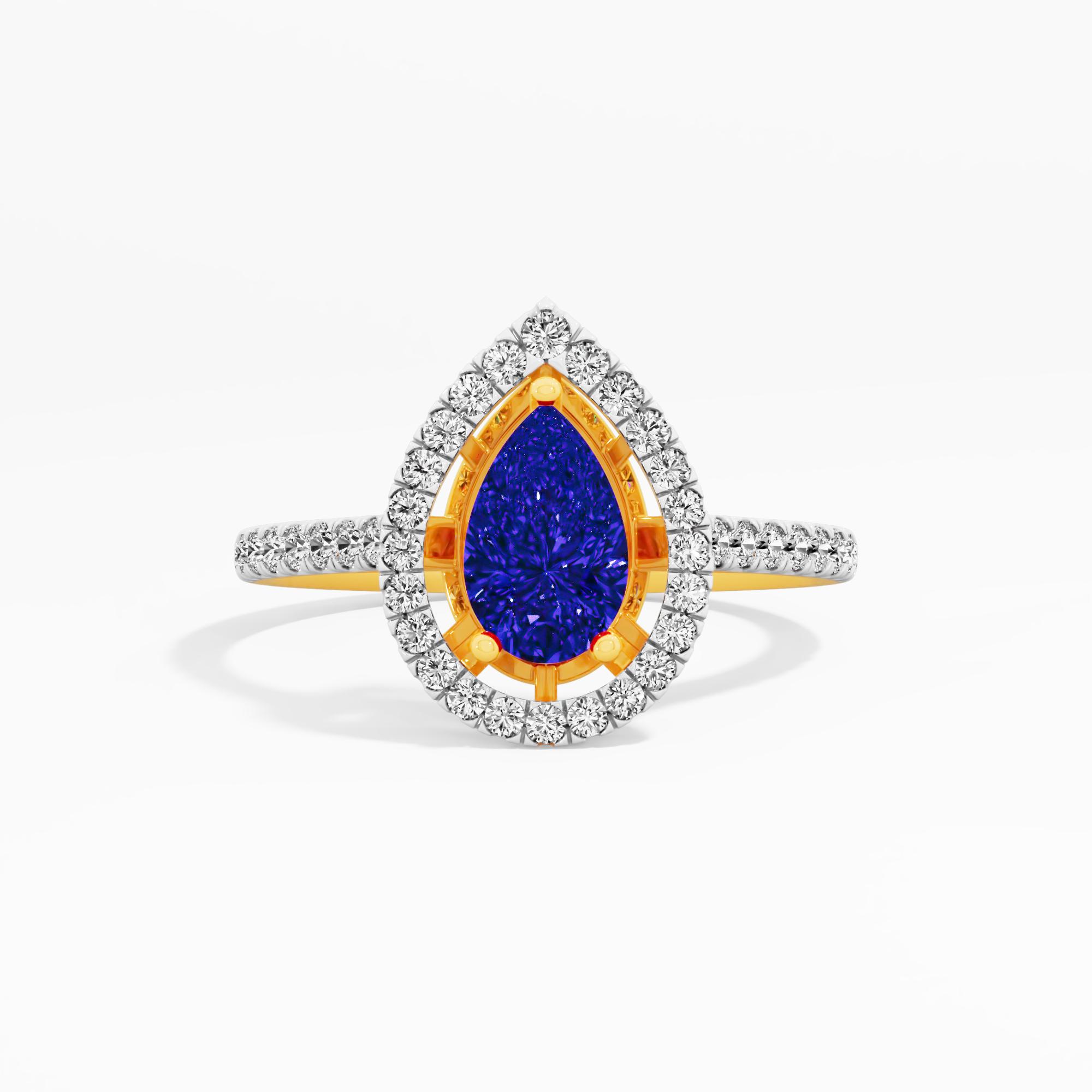 Moonlit Blossom Halo Ring