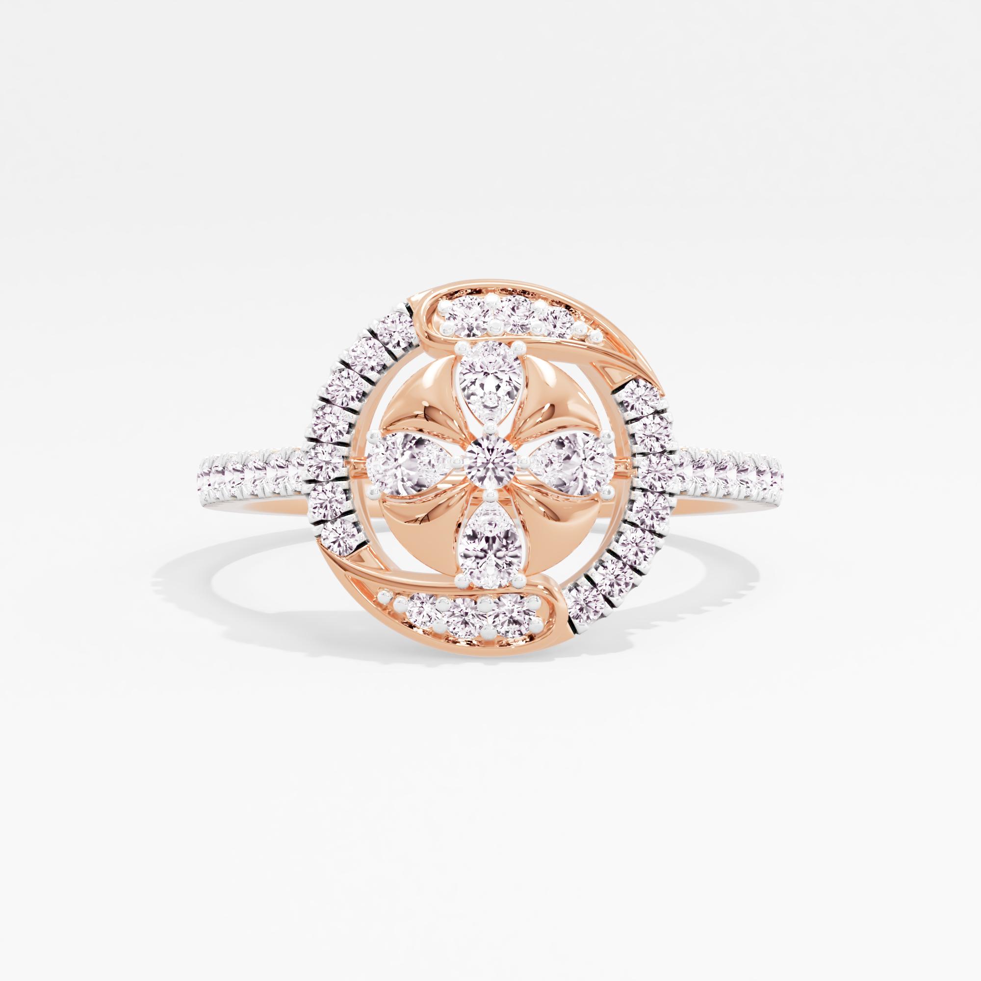 Amber Flora Ring