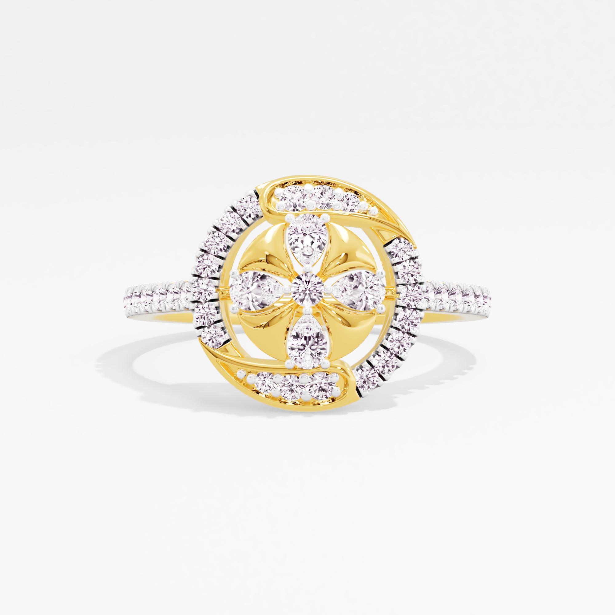 Amber Flora Ring