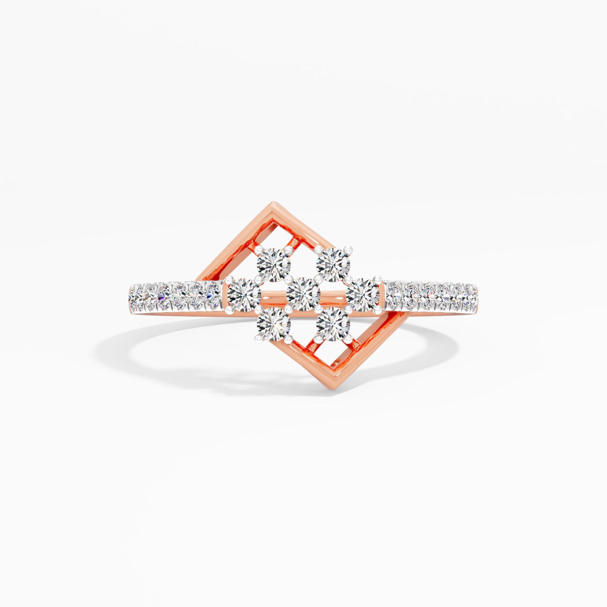 Mosaic Illusion Cluster Veil Ring
