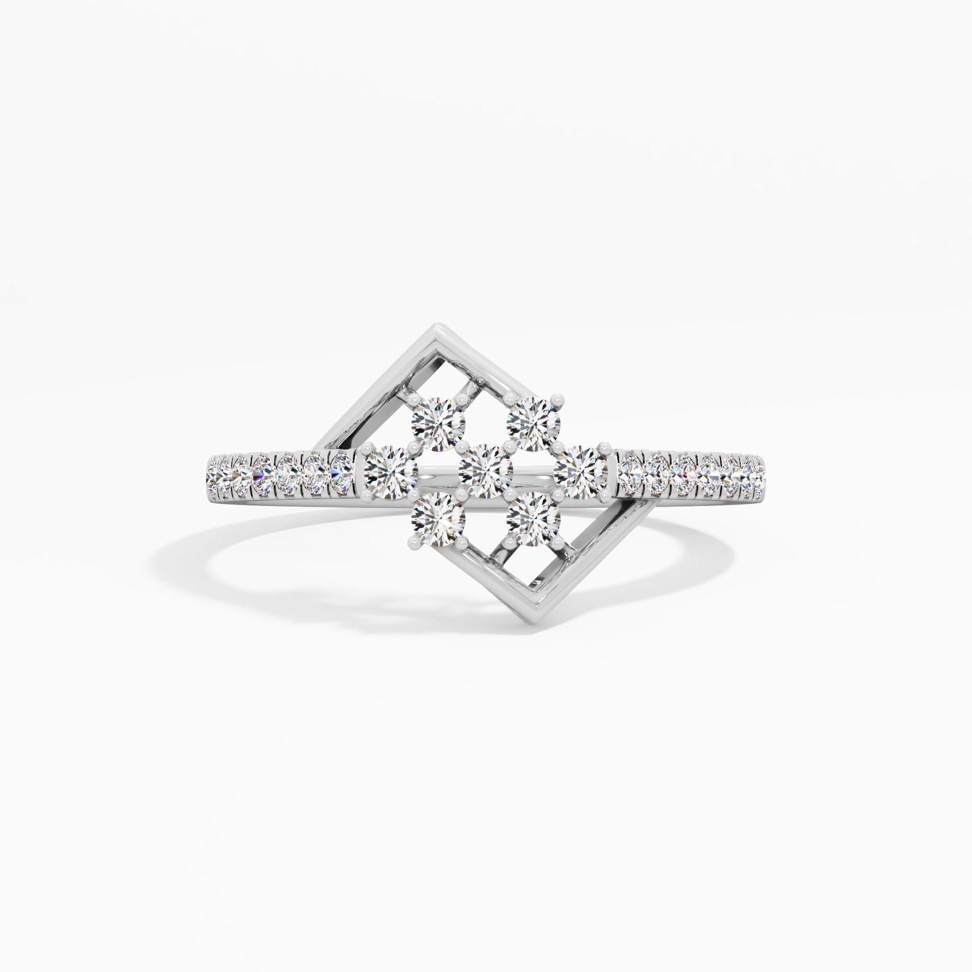 Mosaic Illusion Cluster Veil Ring