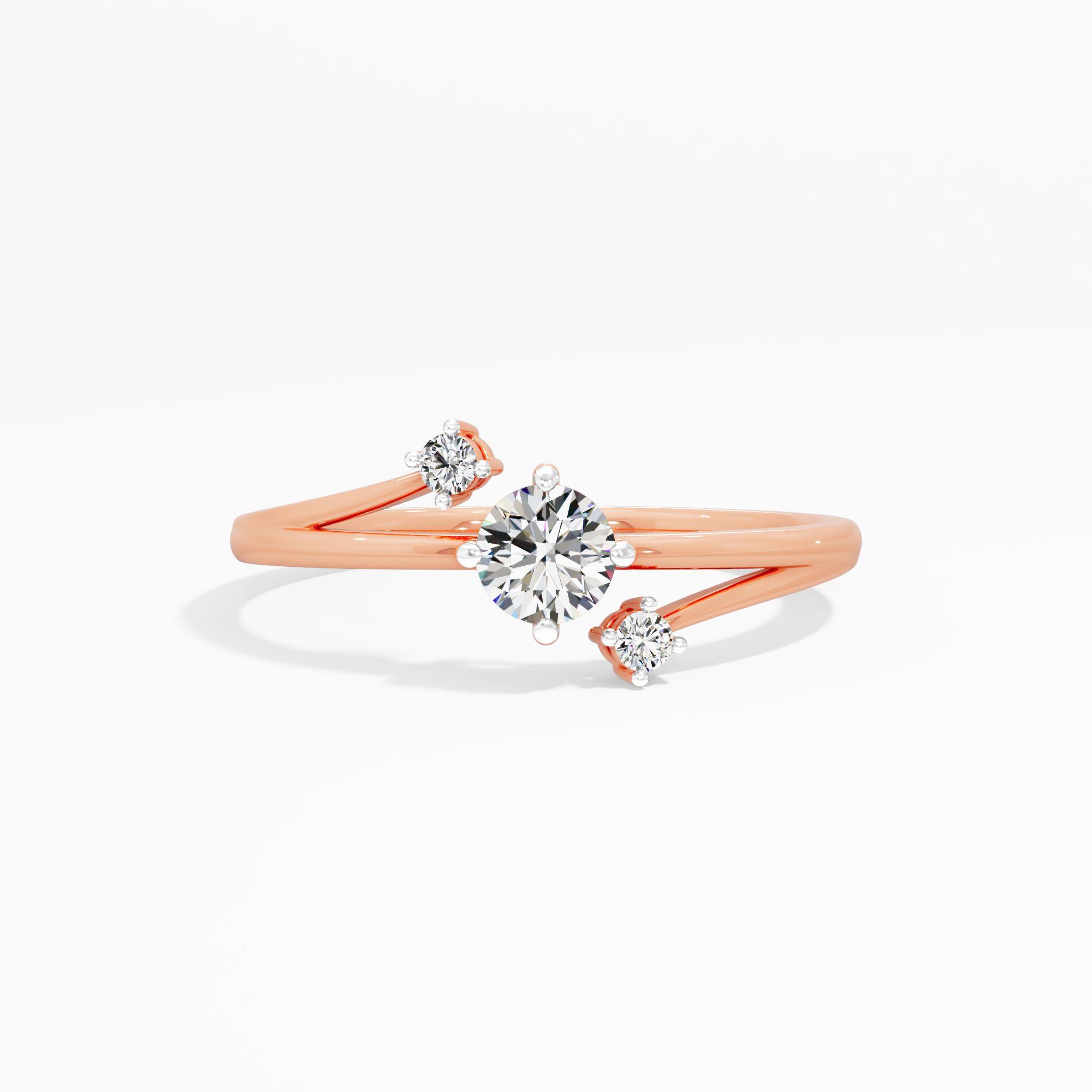 Astral Triad Solitaire Diamond Ring