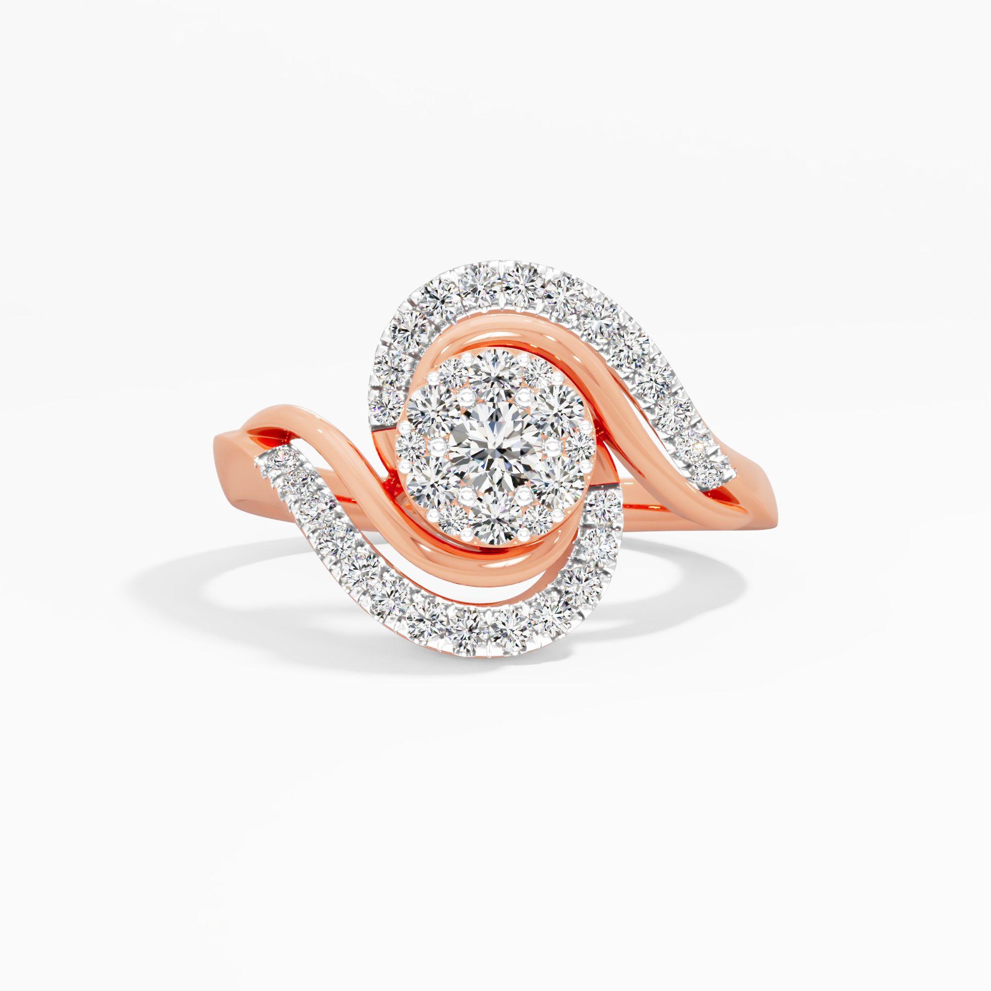 The Duet Swirl Cluster Ring