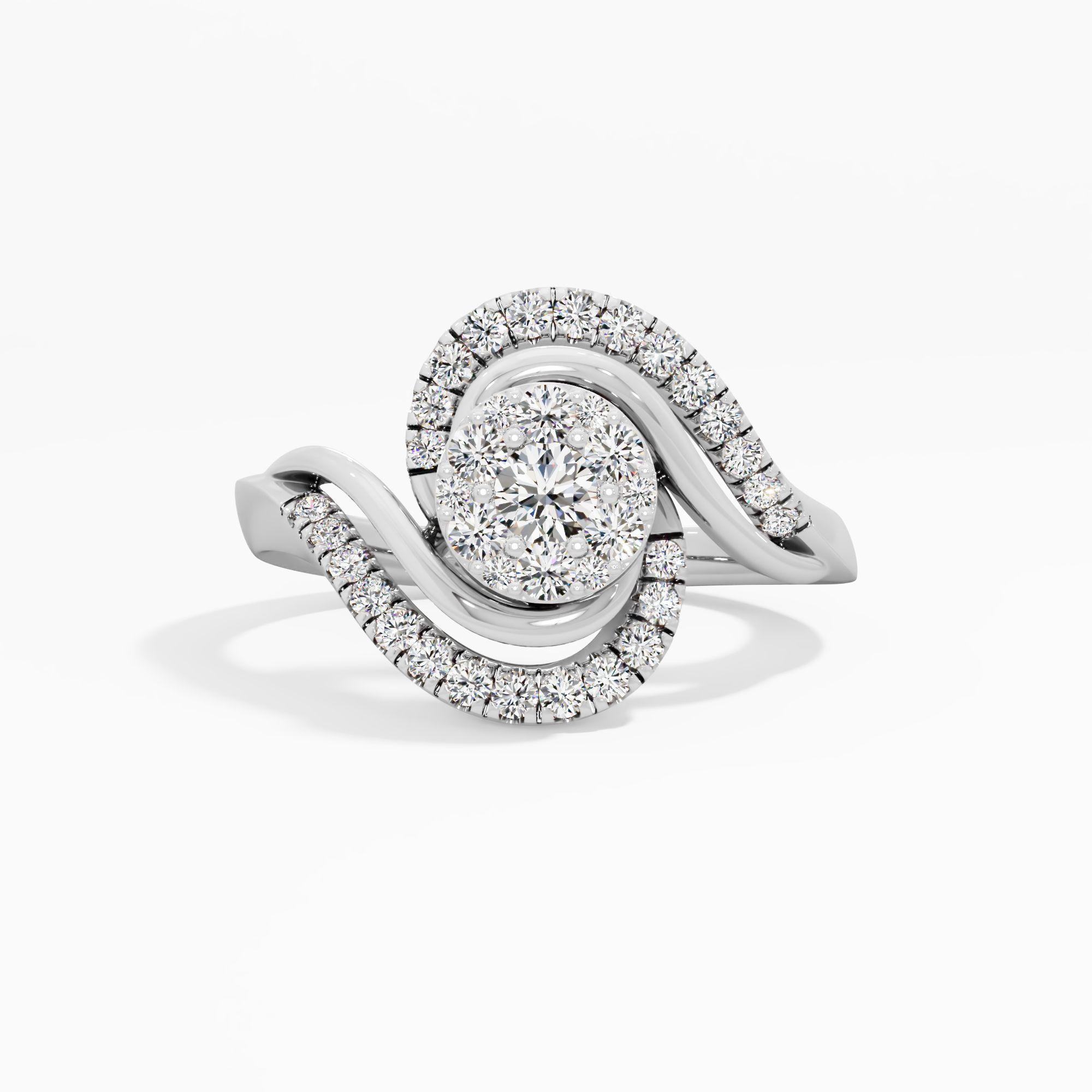 The Duet Swirl Cluster Ring