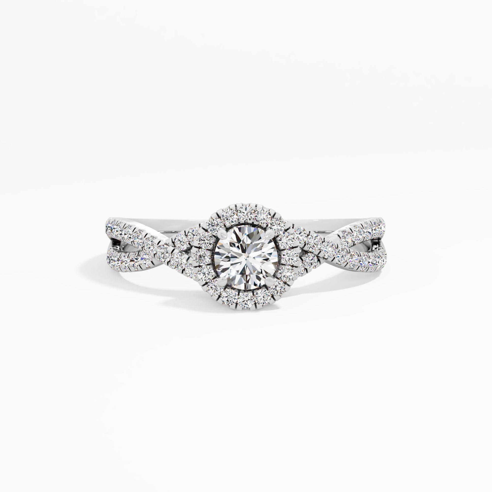 The Helix Halo Diamond Ring