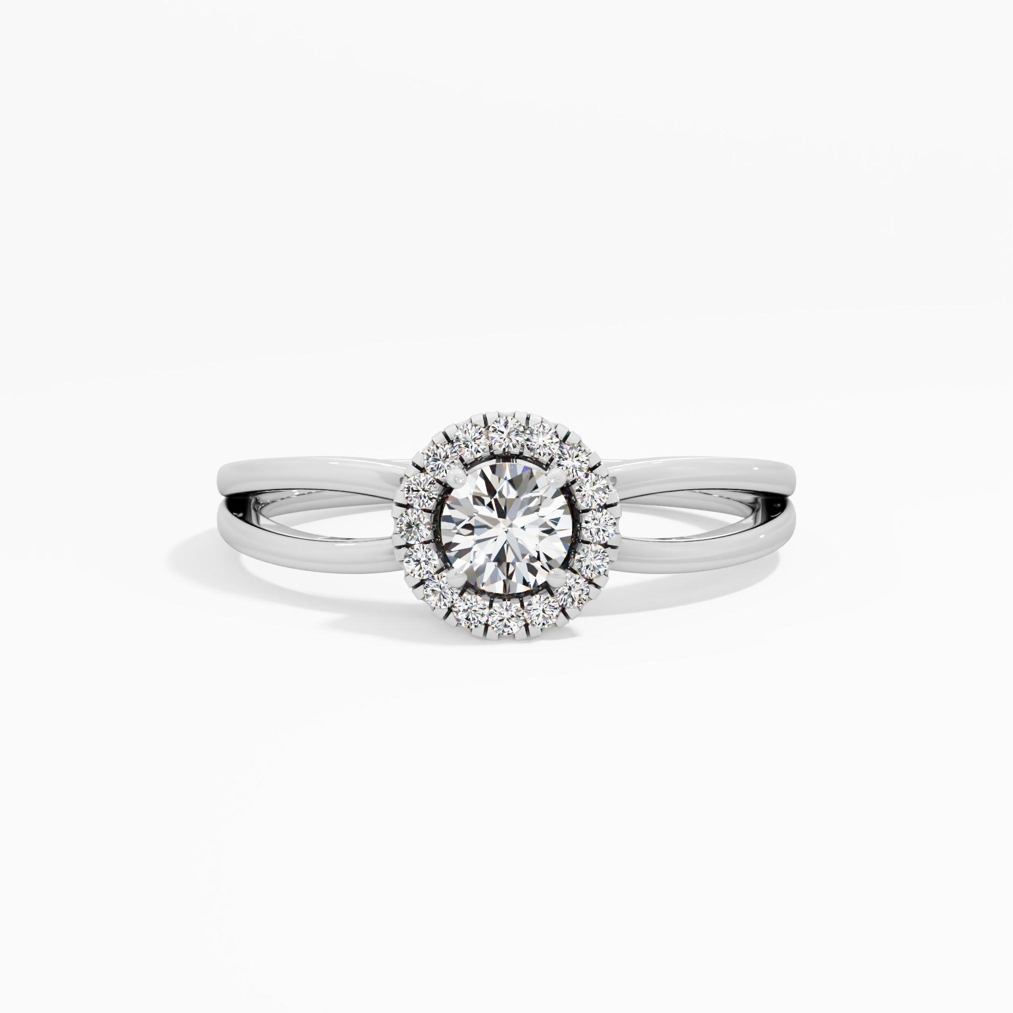 Dual Split Shank Halo Ring