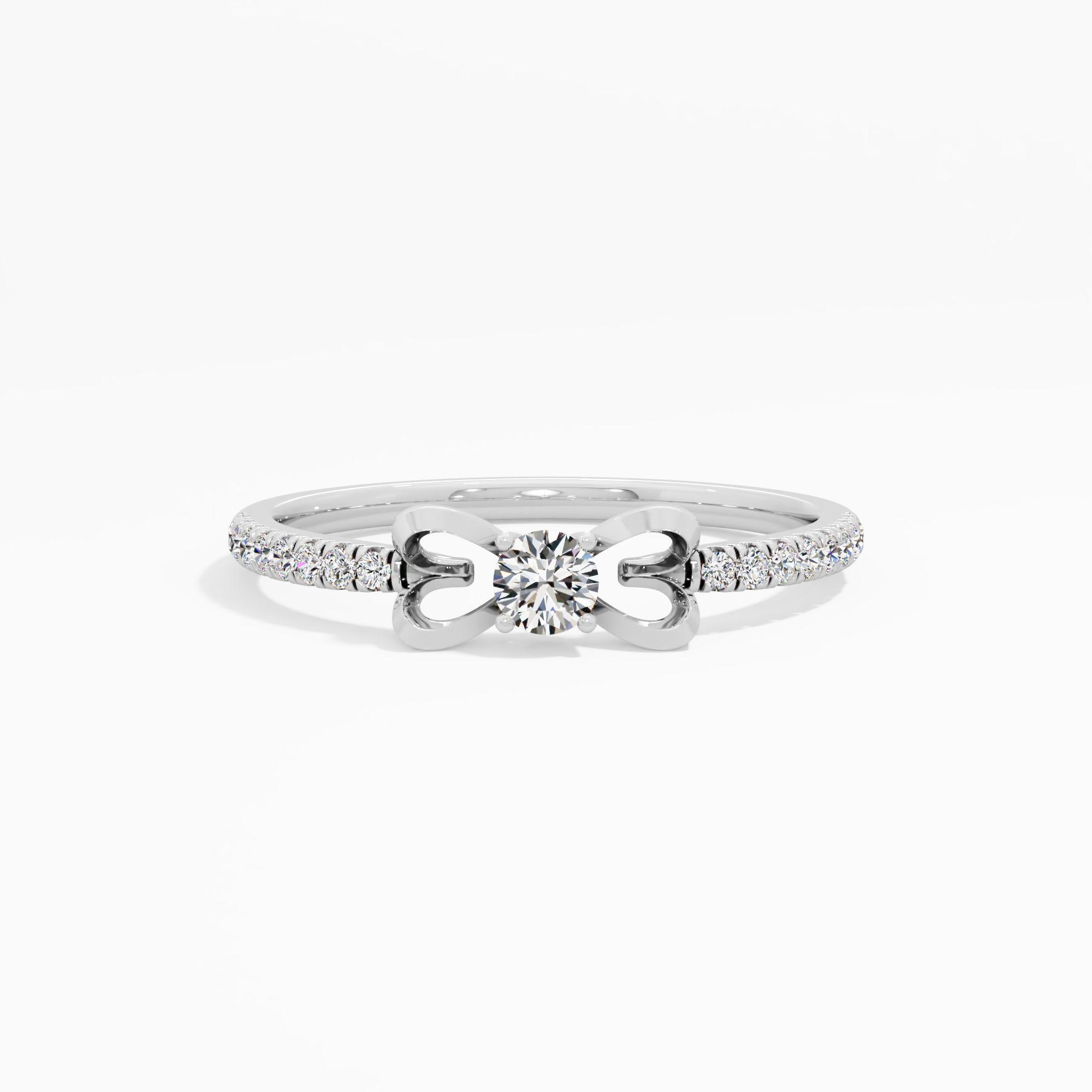 Delicate Bow Solitaire Ring