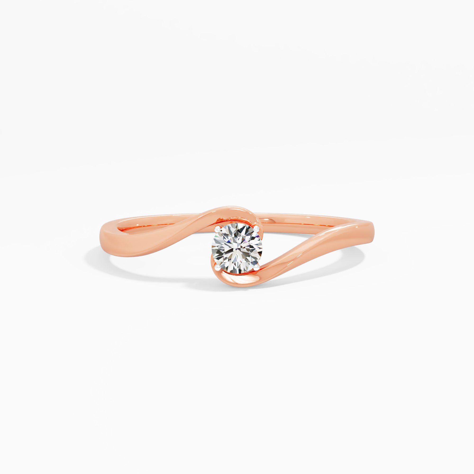 Helical Solitaire Diamond Ring