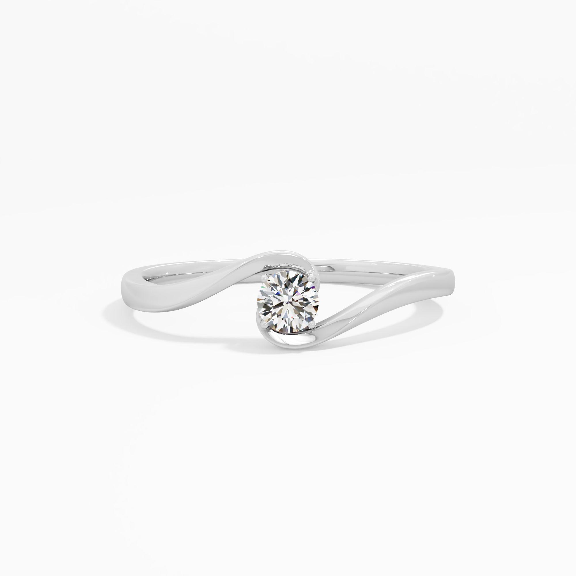 Helical Solitaire Diamond Ring