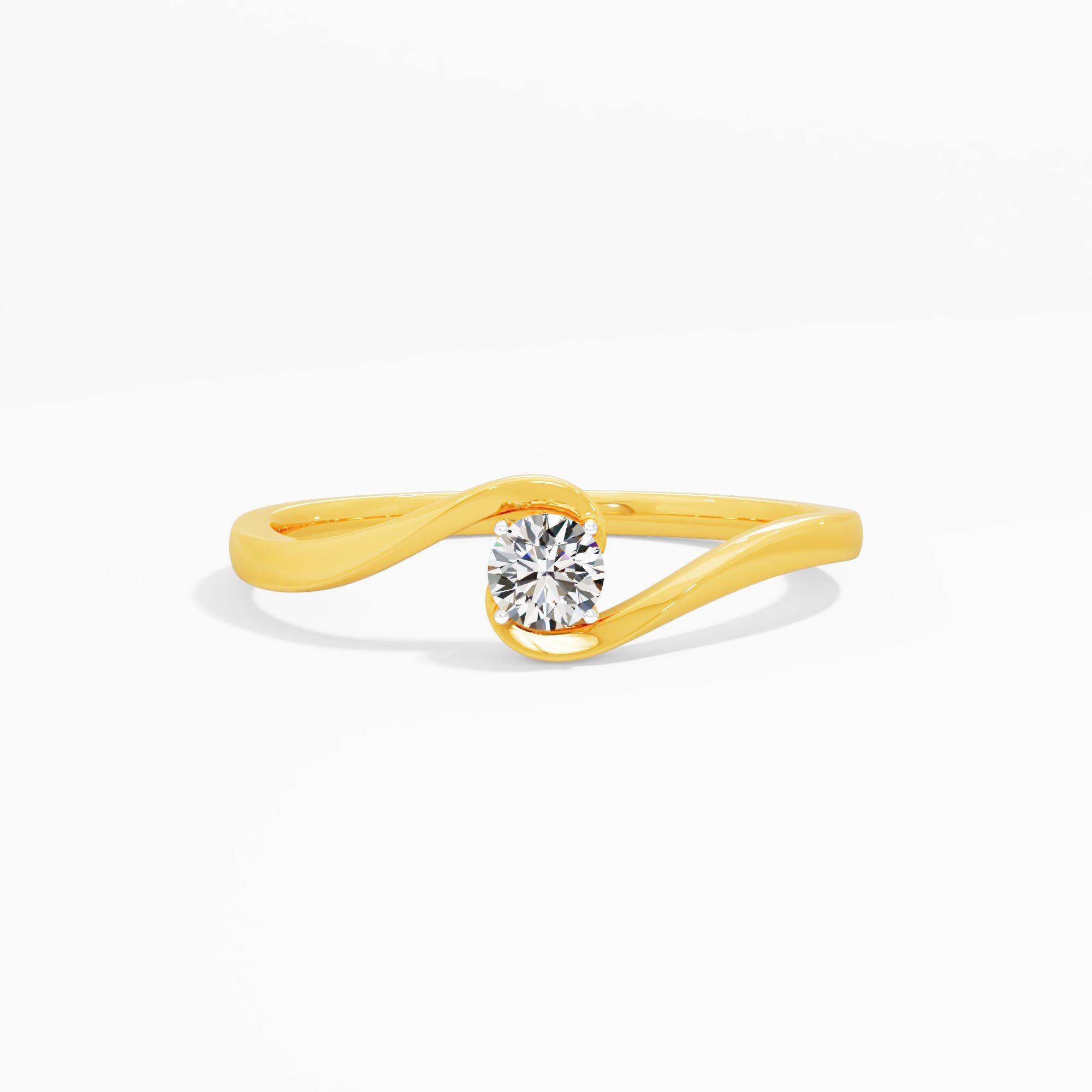 Helical Solitaire Diamond Ring