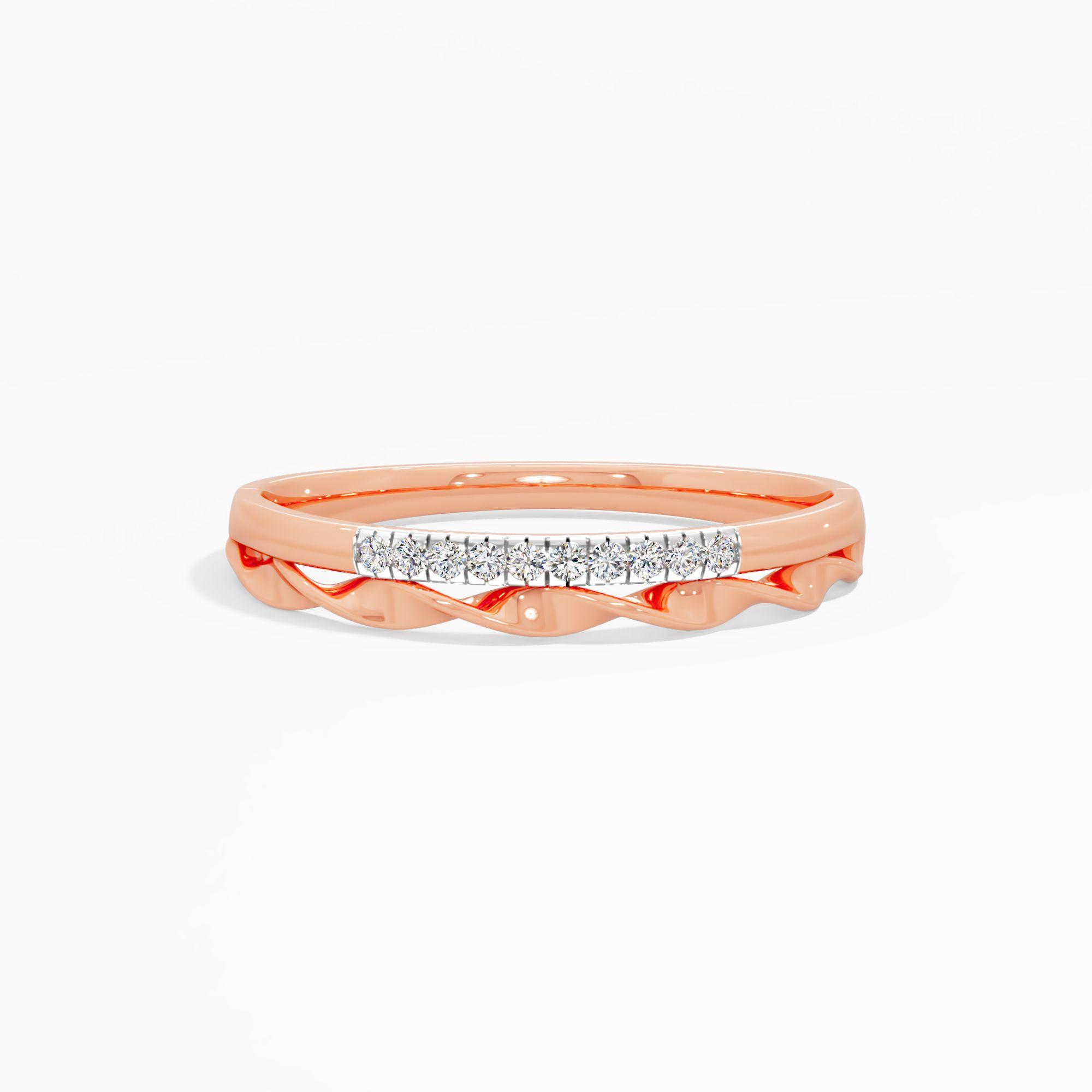 Harmonious Twist Round Diamond Ring