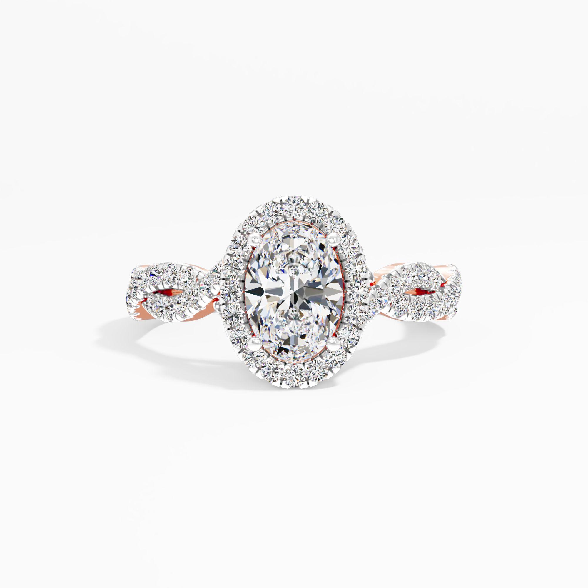 Helix Oval Solitaire Ring