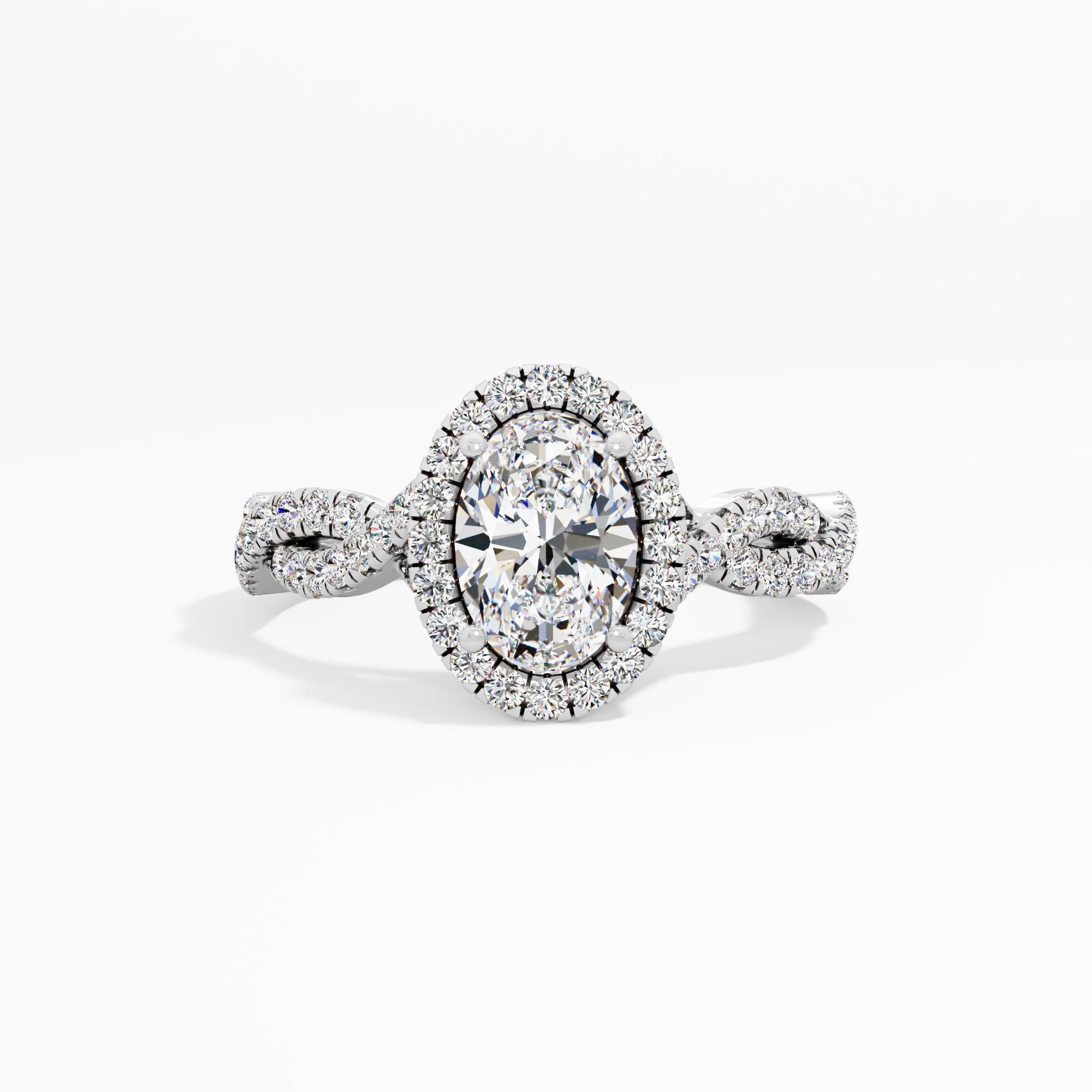 Helix Oval Solitaire Ring