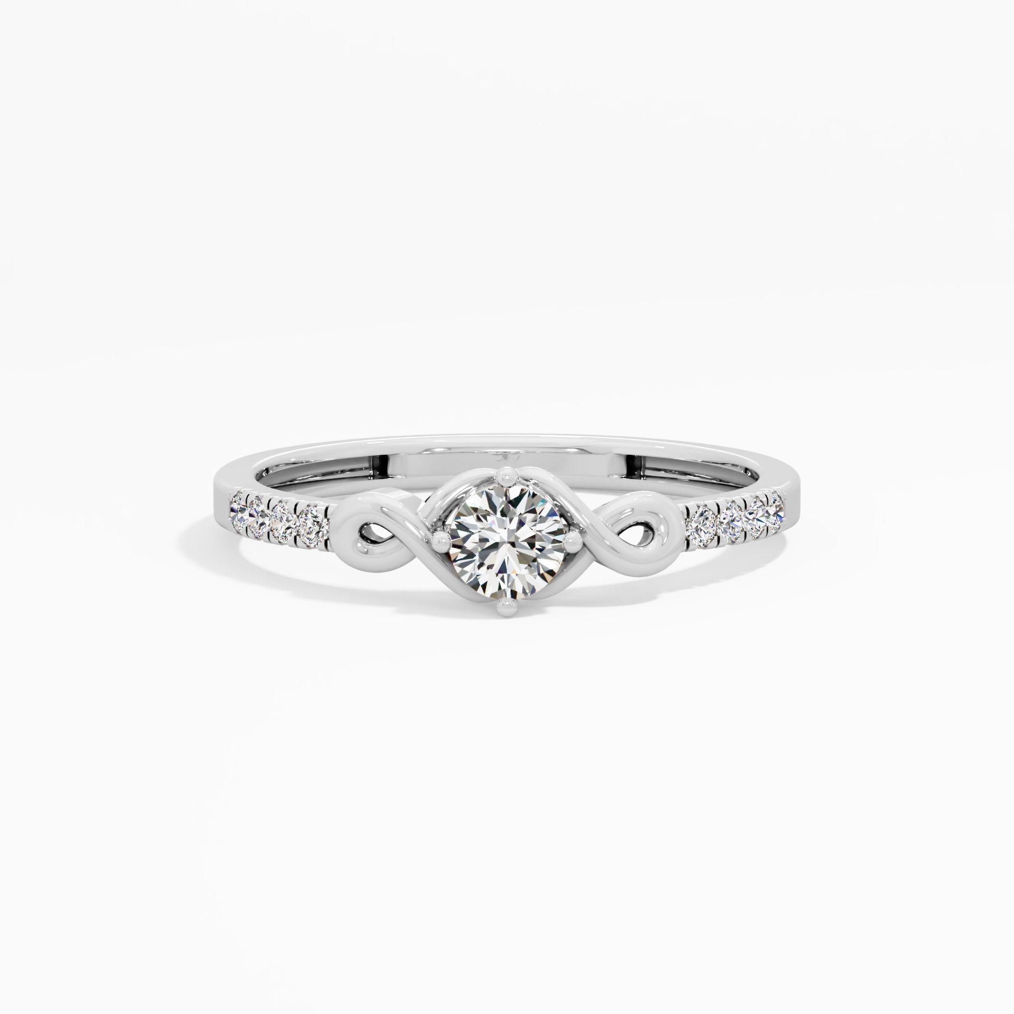 Elegant Infinity Solitaire Ring