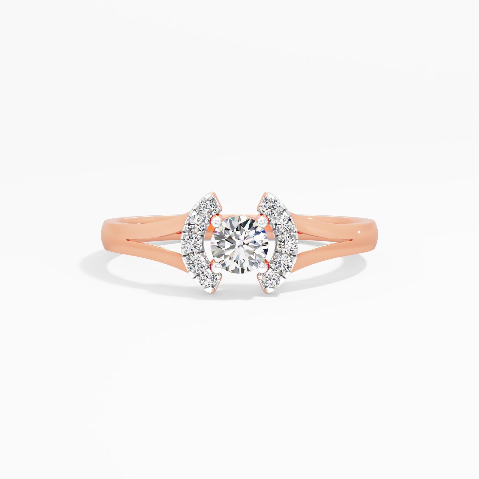 Timeless Solitaire Cluster Diamond Ring