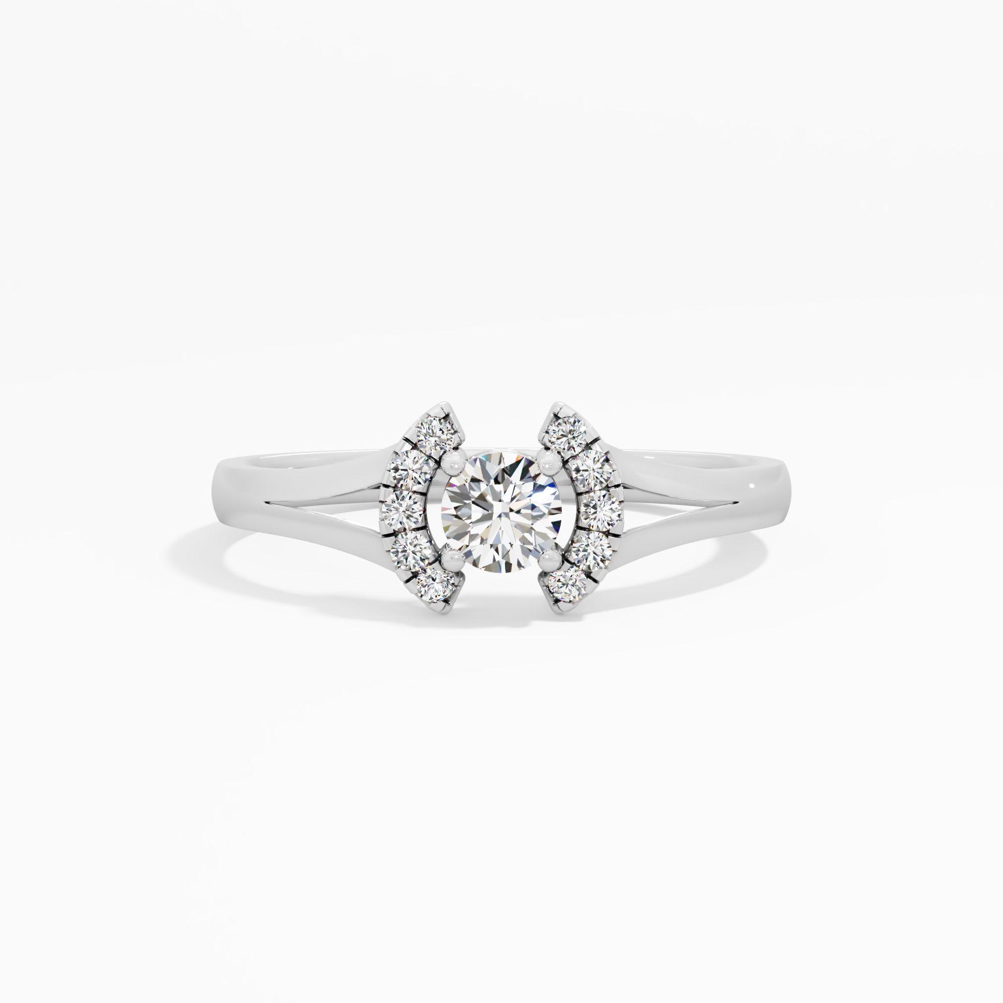 Timeless Solitaire Cluster Diamond Ring