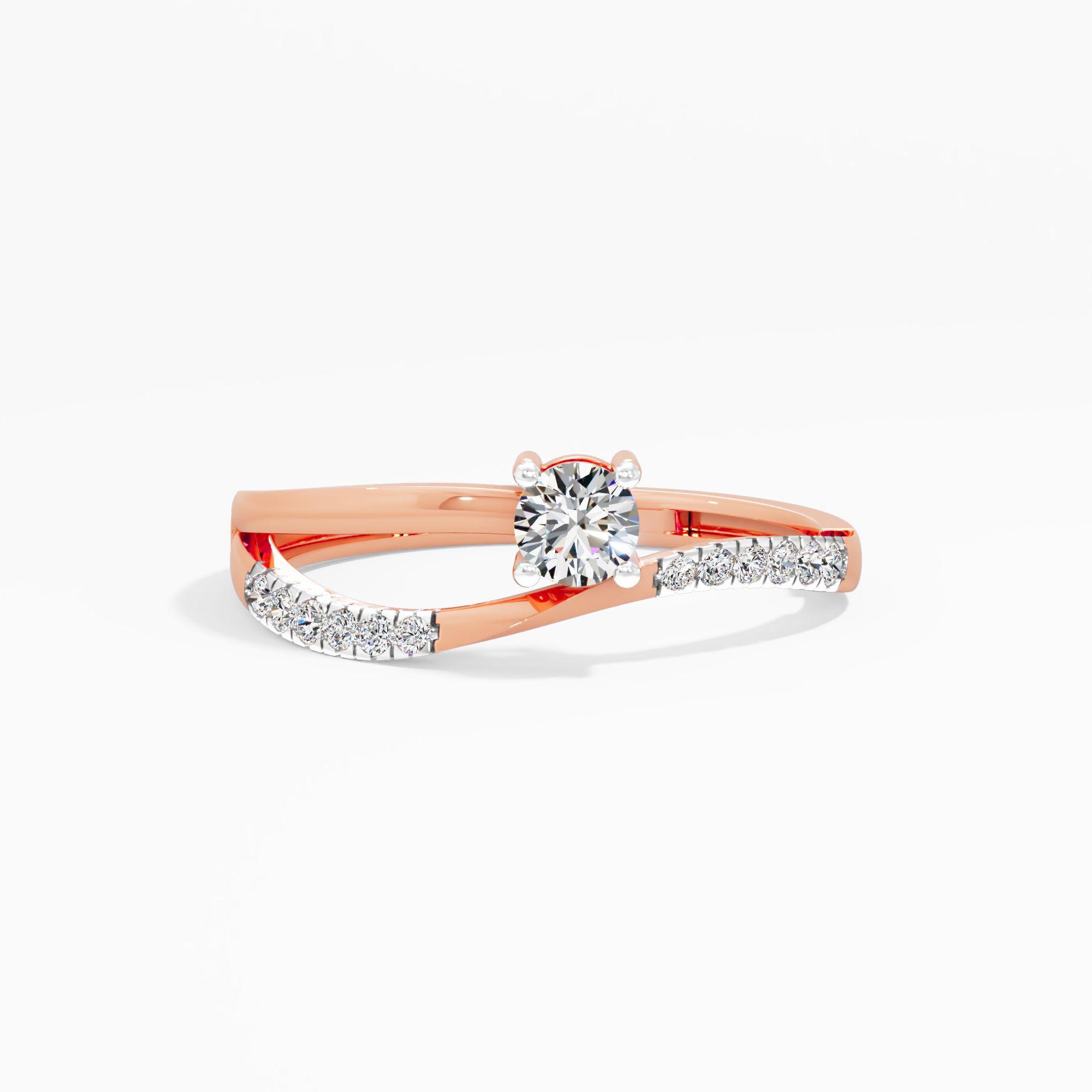 Eternal Wave Solitaire Diamond Ring