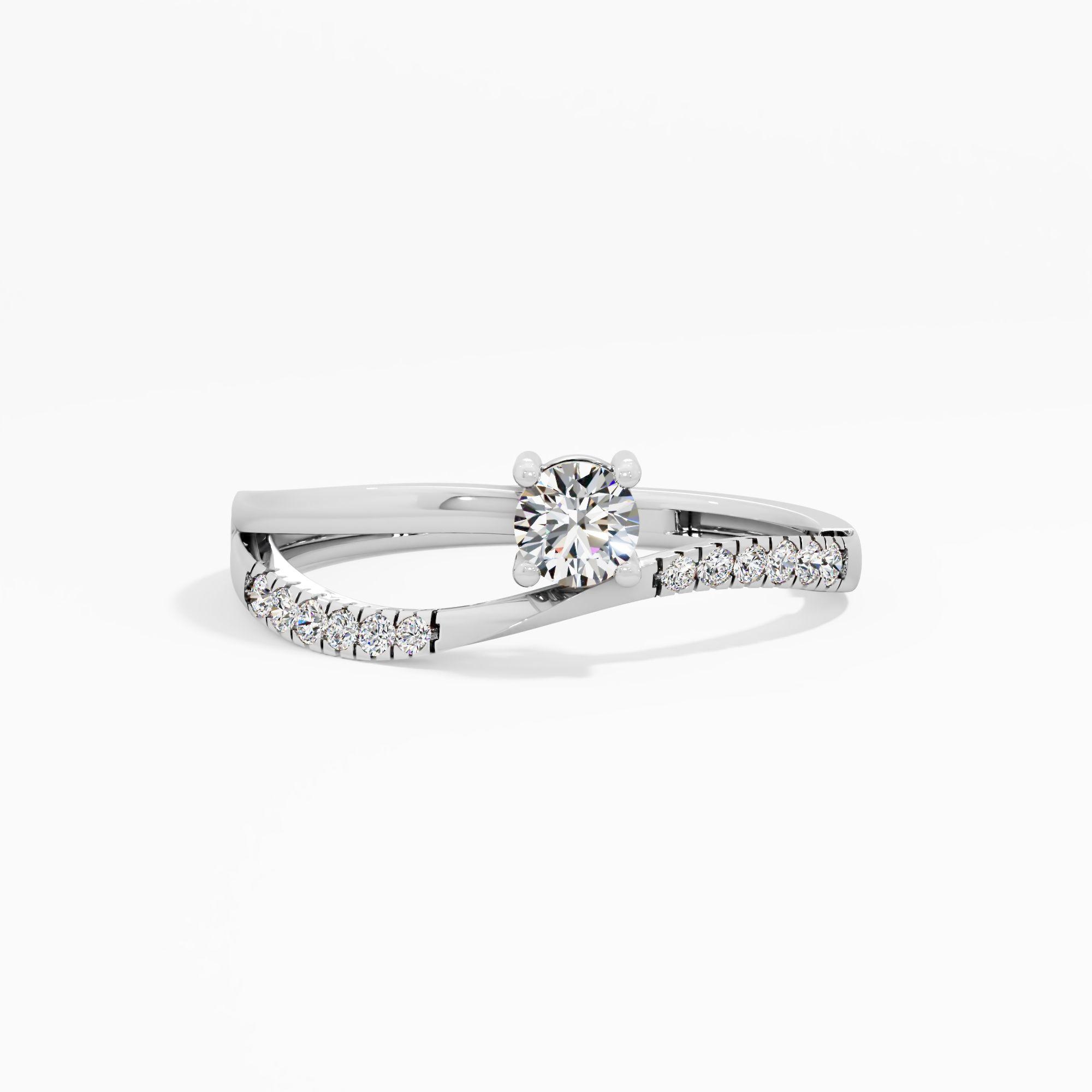 Eternal Wave Solitaire Diamond Ring