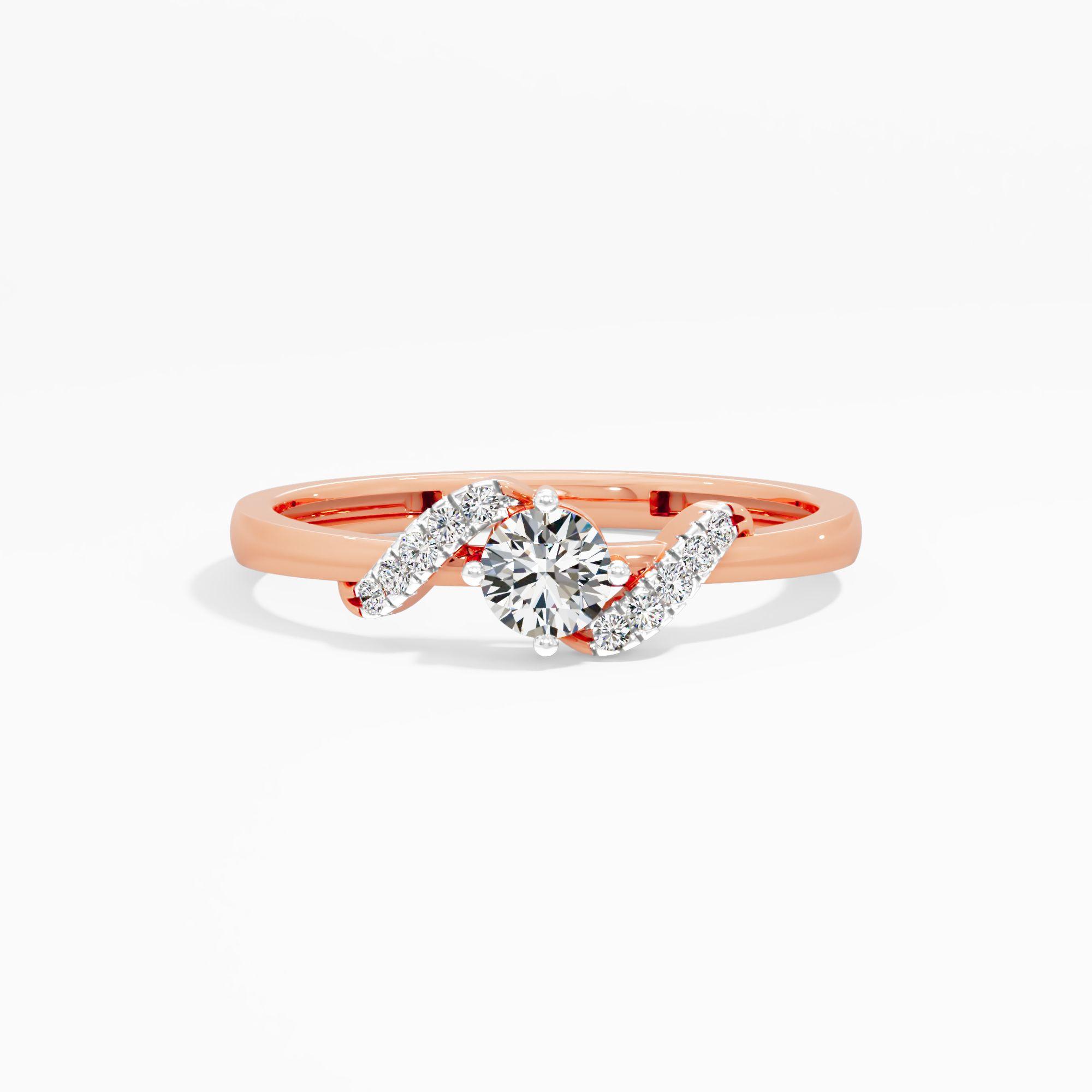 Curvilinear Luminary Diamond Ring