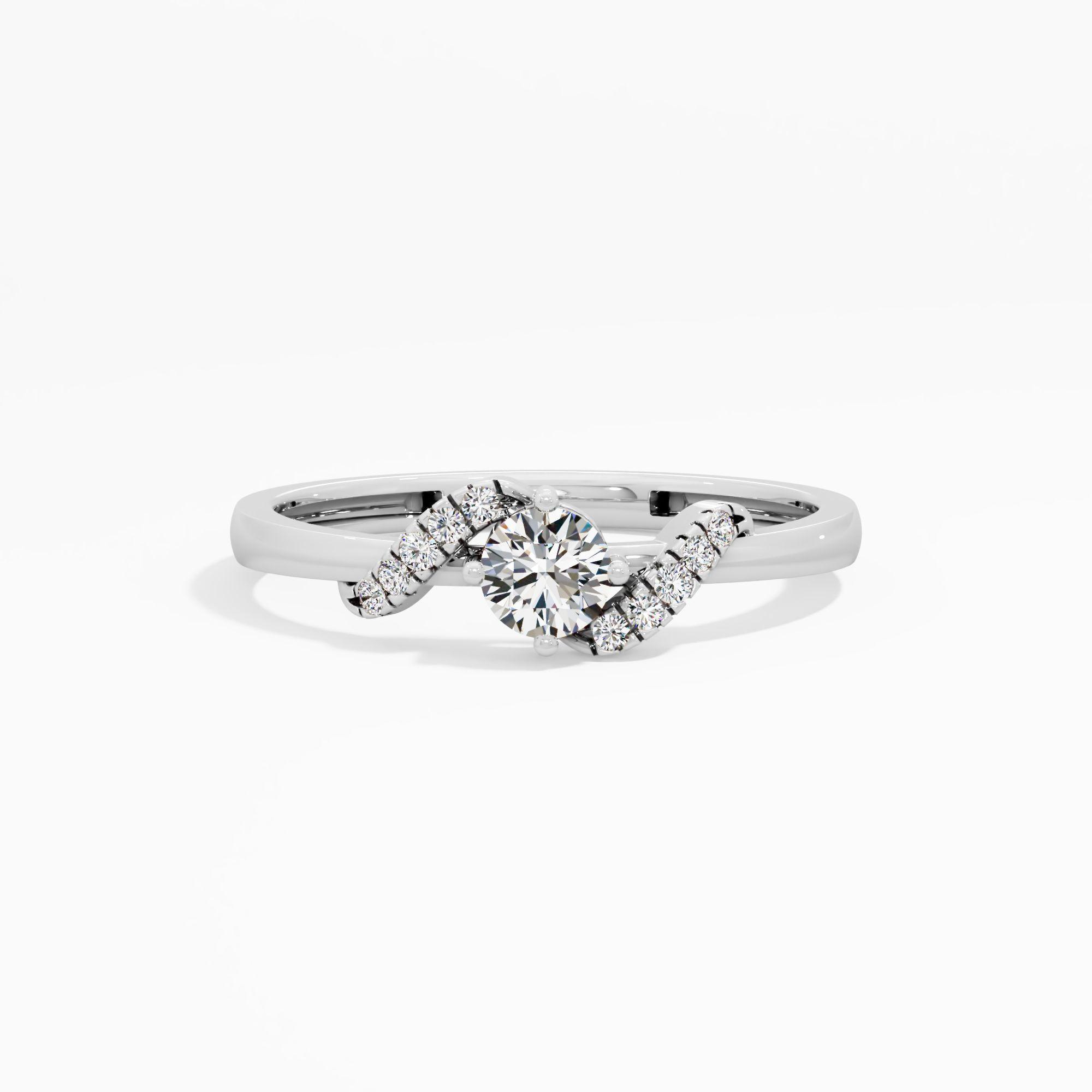 Curvilinear Luminary Diamond Ring